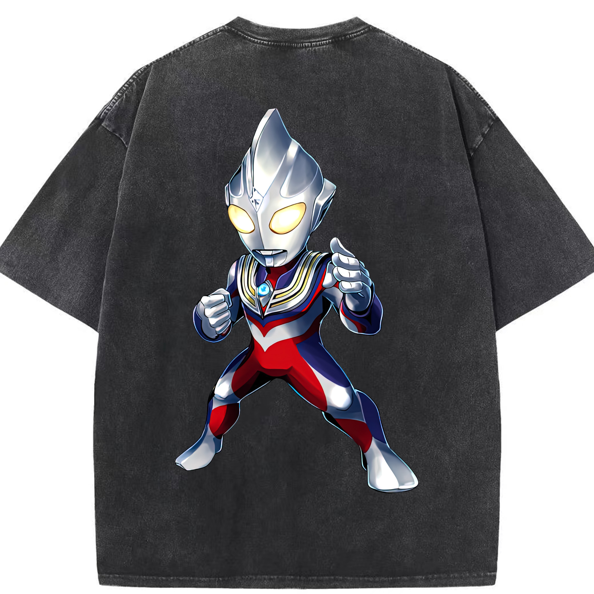 （画像用） ウルトラマン Ultraman 綿100% ヴィンテージ風 半袖Tシャツ（背面プリント）