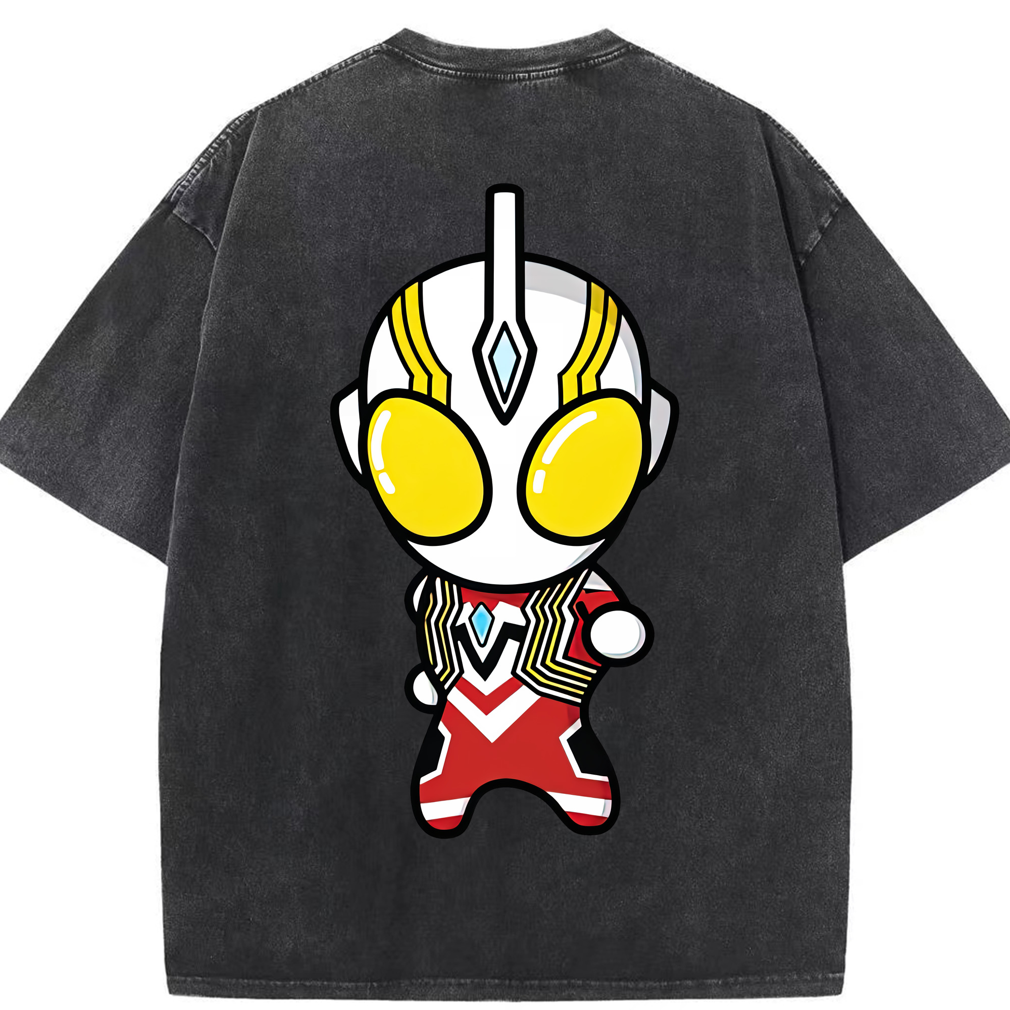 （画像用） ウルトラマン Ultraman 綿100% ヴィンテージ風 半袖Tシャツ（背面プリント）