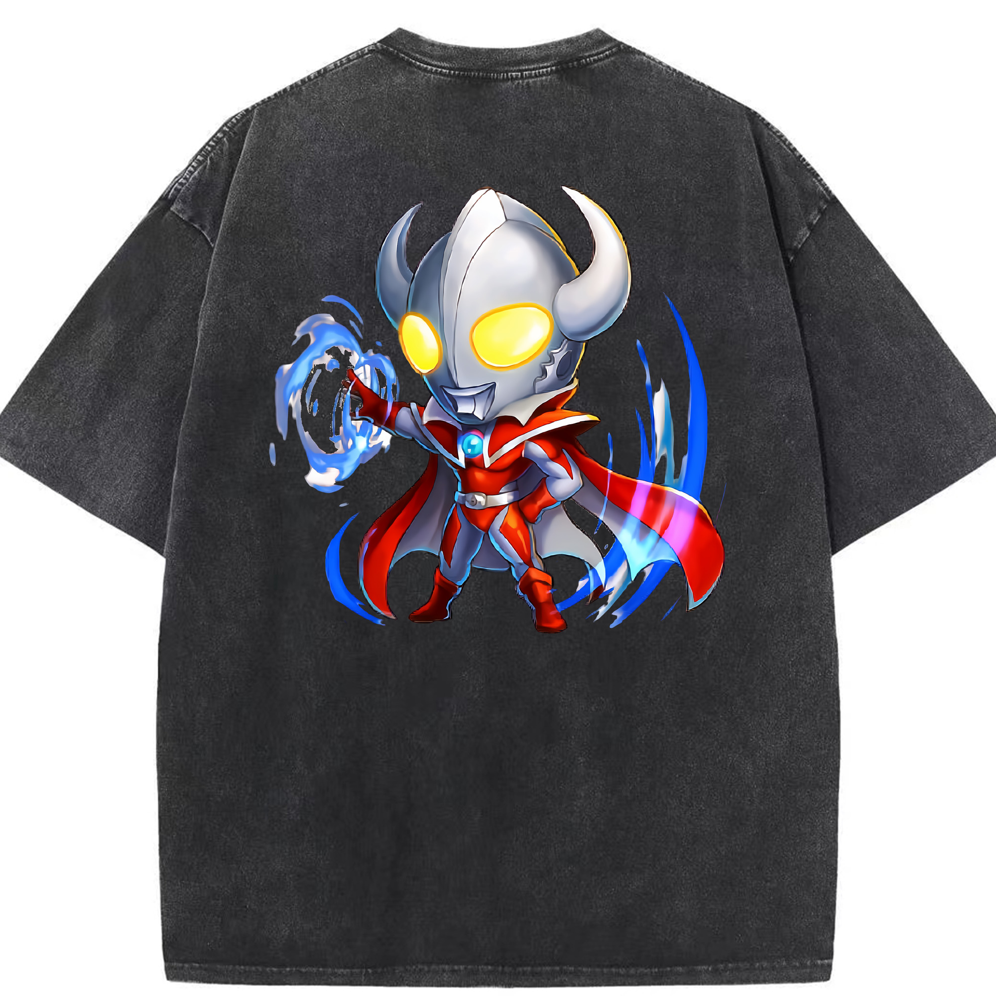 （画像用） ウルトラマン Ultraman 綿100% ヴィンテージ風 半袖Tシャツ（背面プリント）