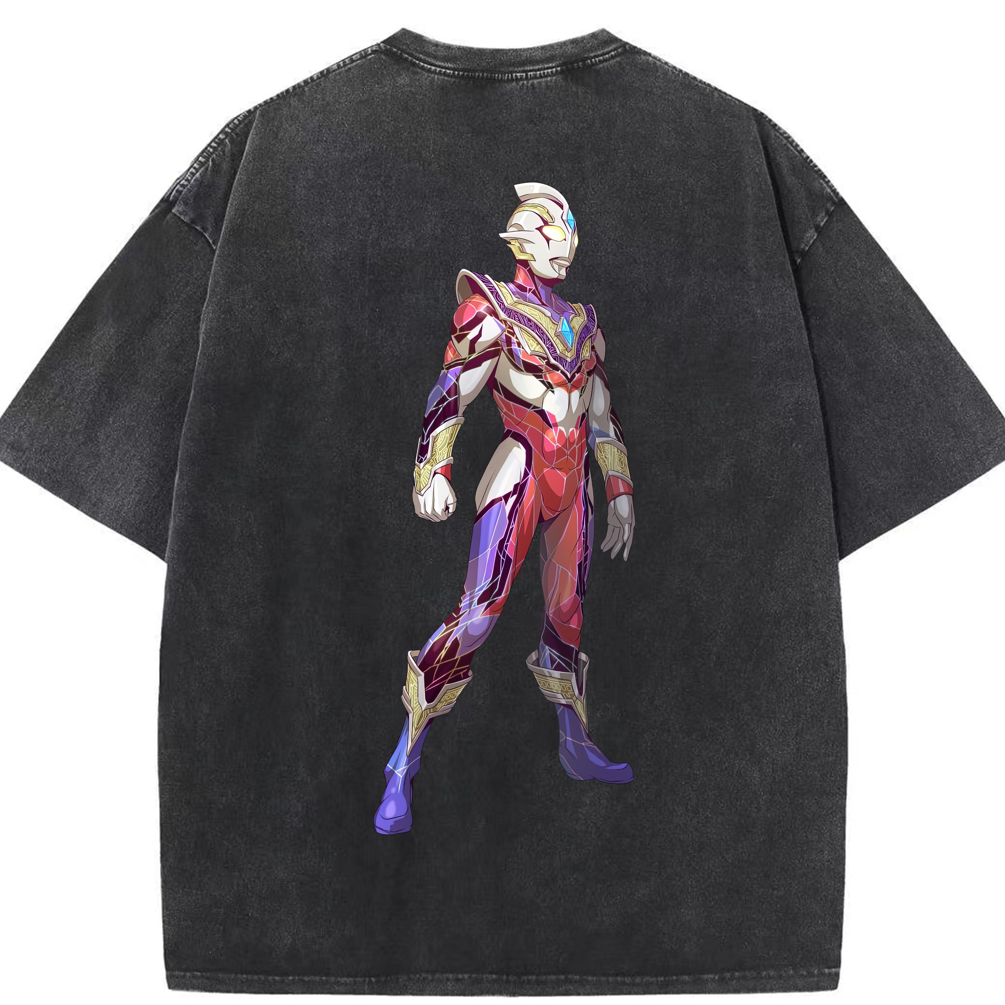 （画像用） ウルトラマン Ultraman 綿100% ヴィンテージ風 半袖Tシャツ（背面プリント）