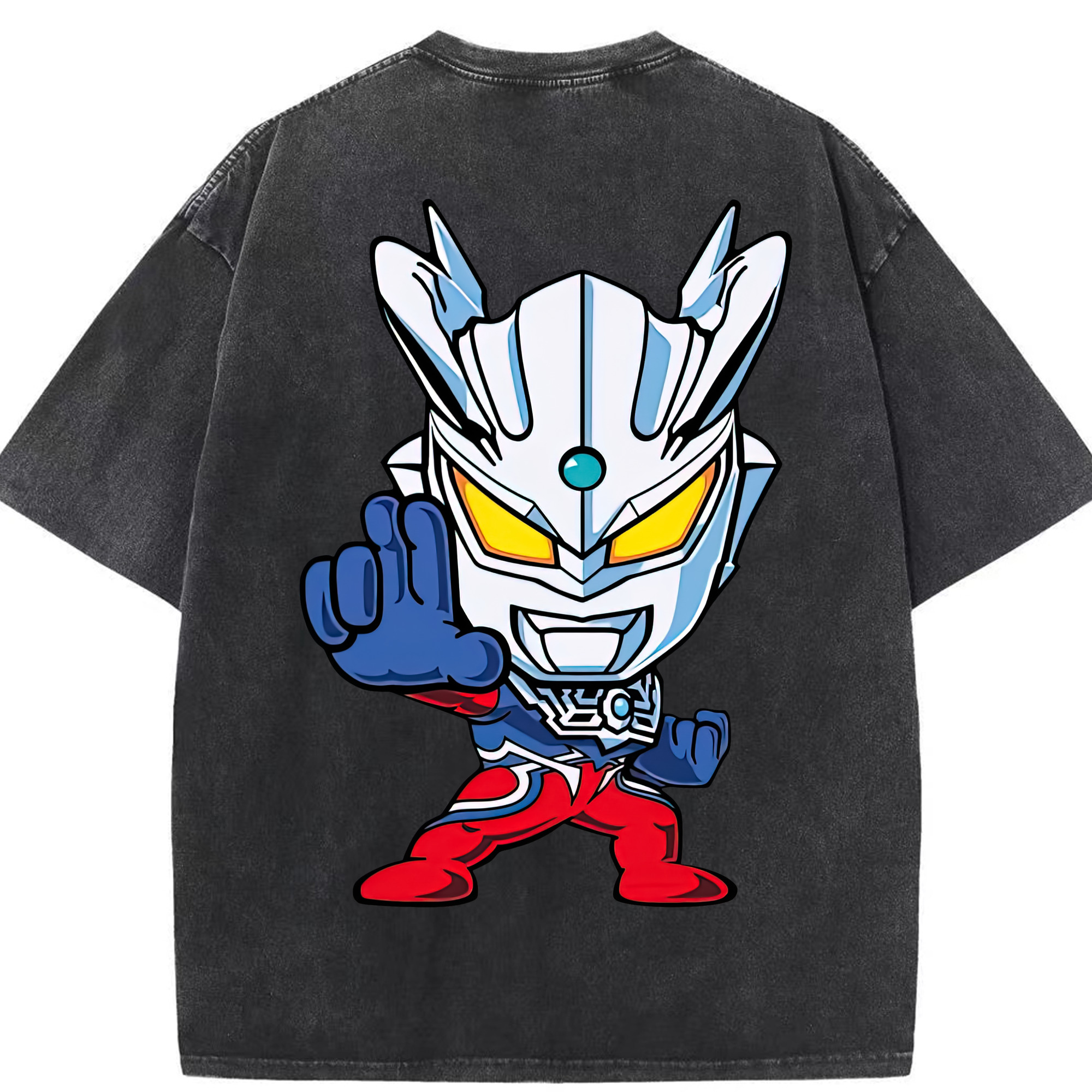（画像用） ウルトラマン Ultraman 綿100% ヴィンテージ風 半袖Tシャツ（背面プリント）