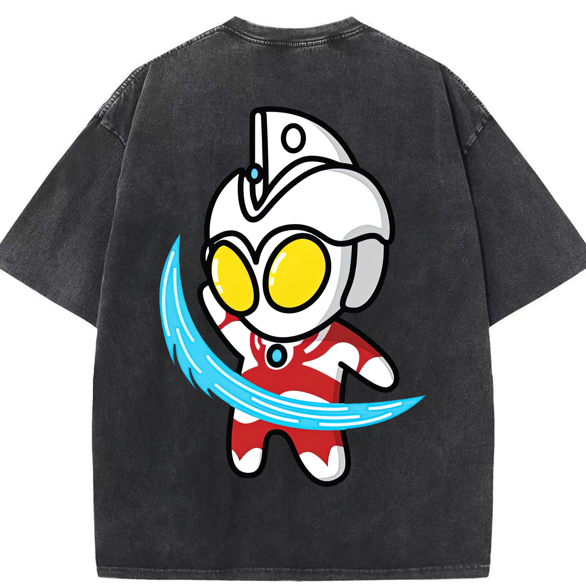（画像用） ウルトラマン Ultraman 綿100% ヴィンテージ風 半袖Tシャツ（背面プリント）