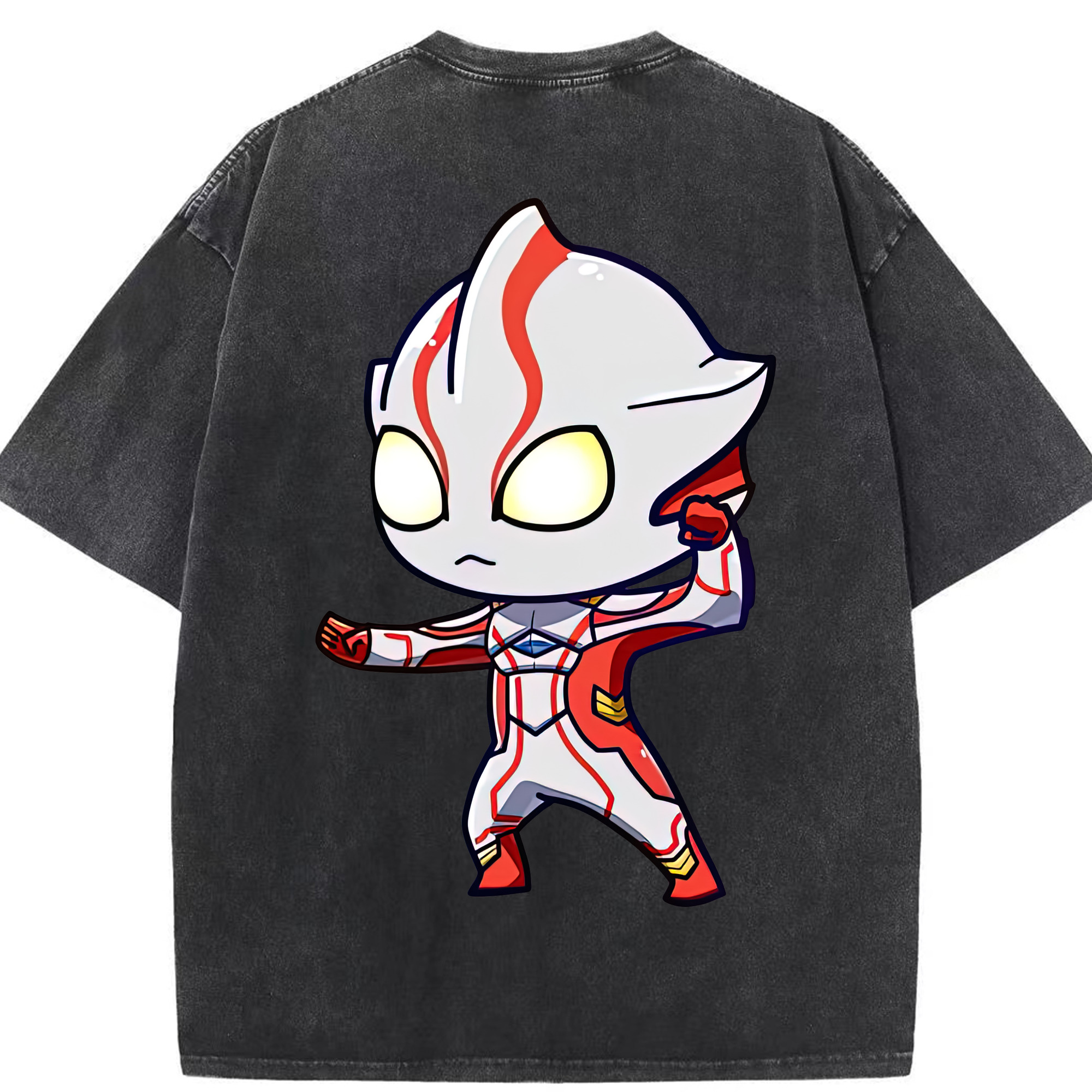 （画像用） ウルトラマン Ultraman 綿100% ヴィンテージ風 半袖Tシャツ（背面プリント）