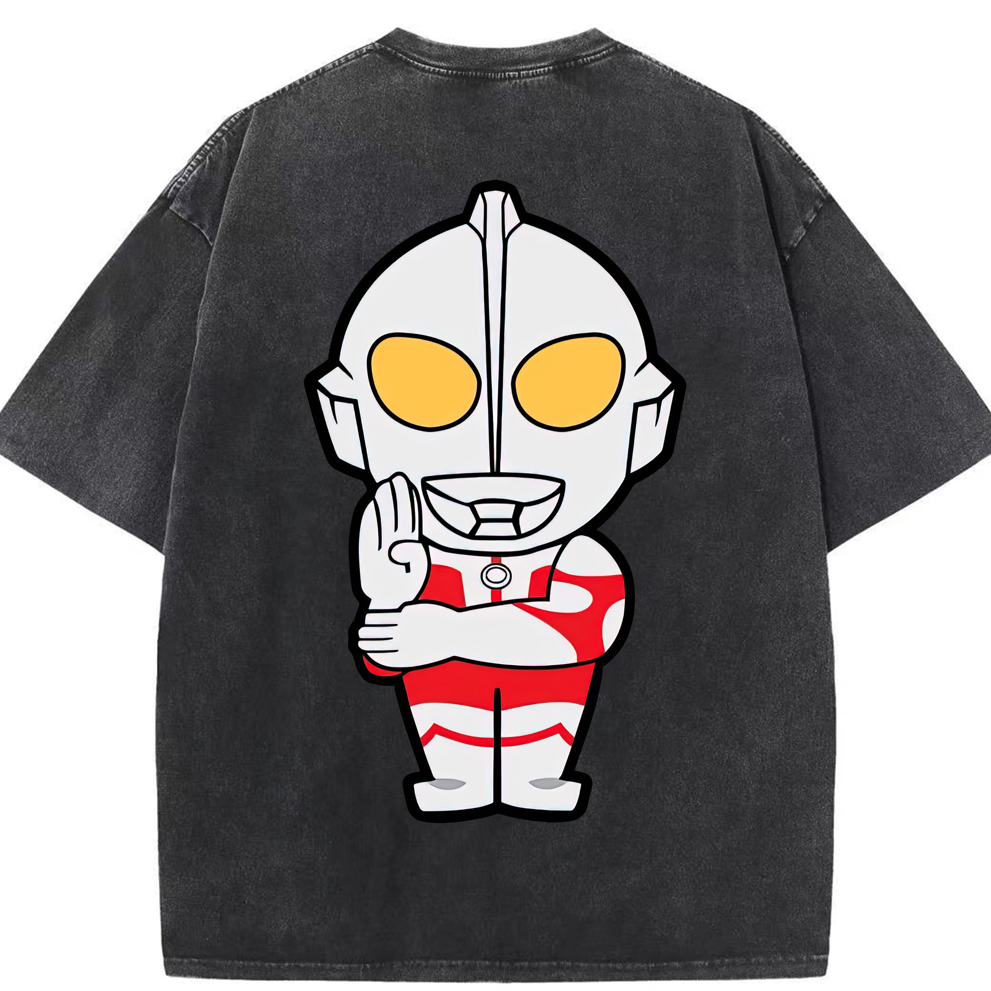 （画像用） ウルトラマン Ultraman 綿100% ヴィンテージ風 半袖Tシャツ（背面プリント）