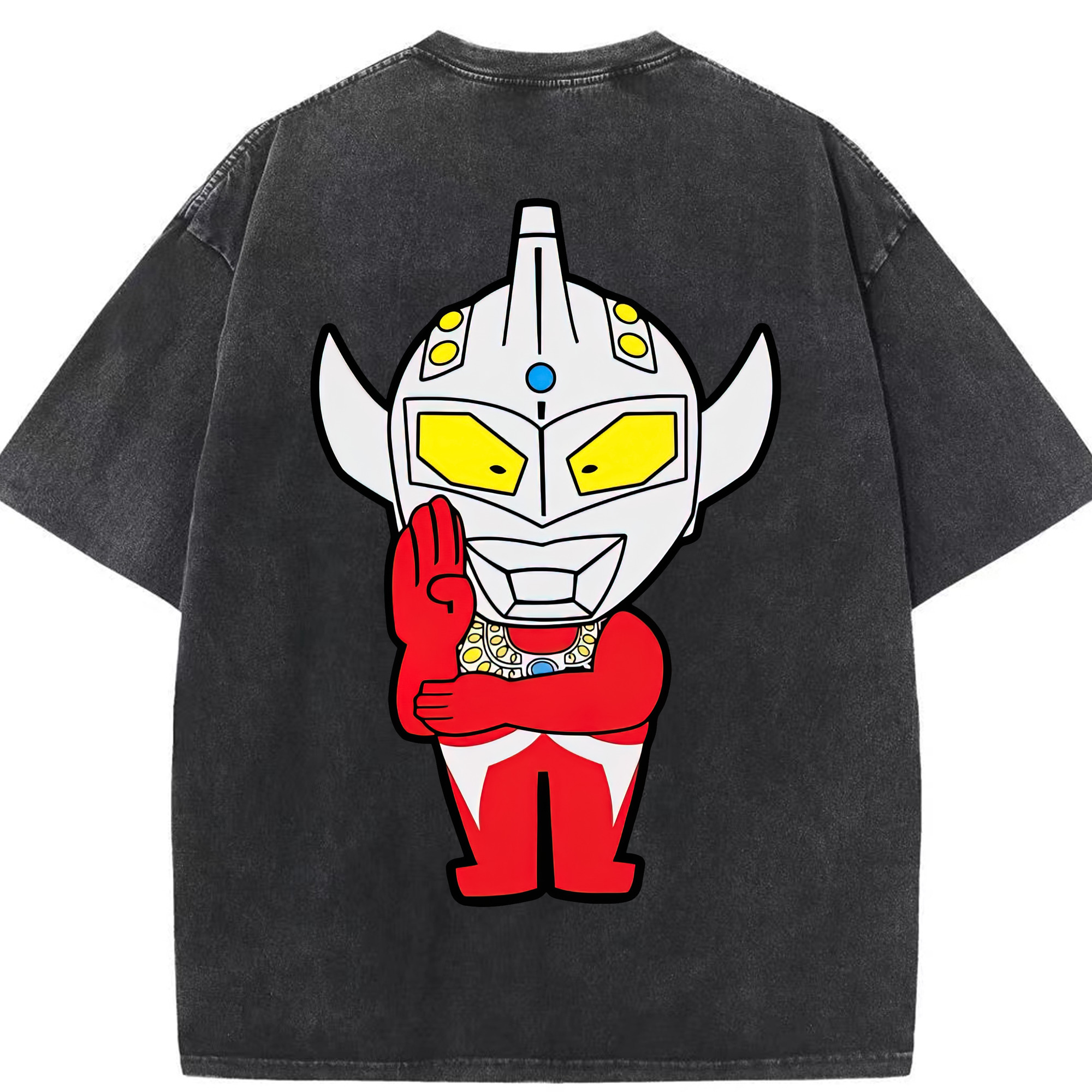 （画像用） ウルトラマン Ultraman 綿100% ヴィンテージ風 半袖Tシャツ（背面プリント）