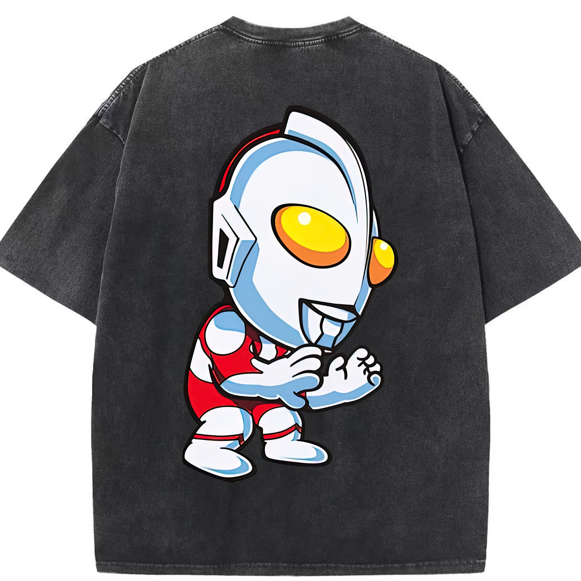 （画像用） ウルトラマン Ultraman 綿100% ヴィンテージ風 半袖Tシャツ（背面プリント）