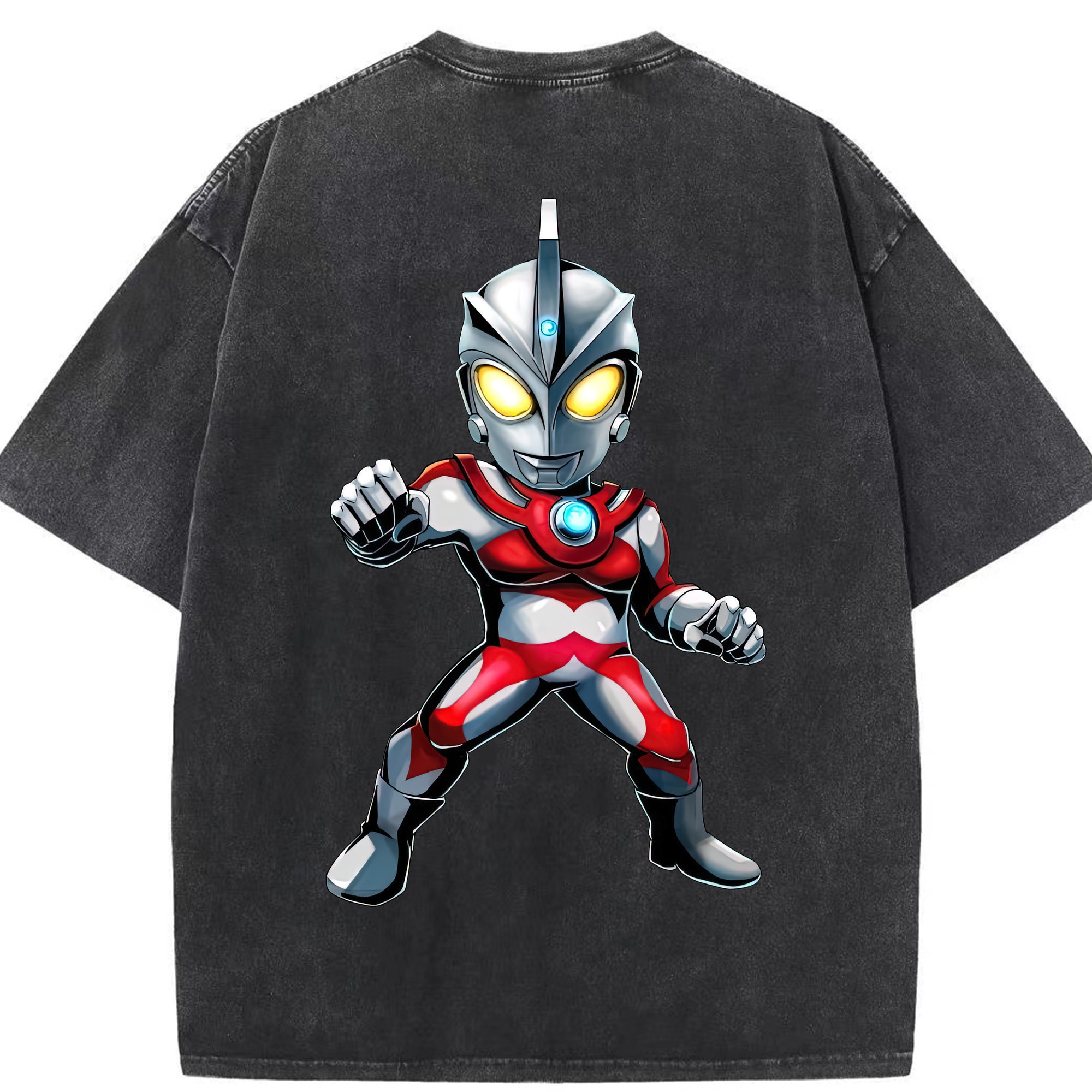 （画像用） ウルトラマン Ultraman 綿100% ヴィンテージ風 半袖Tシャツ（背面プリント）