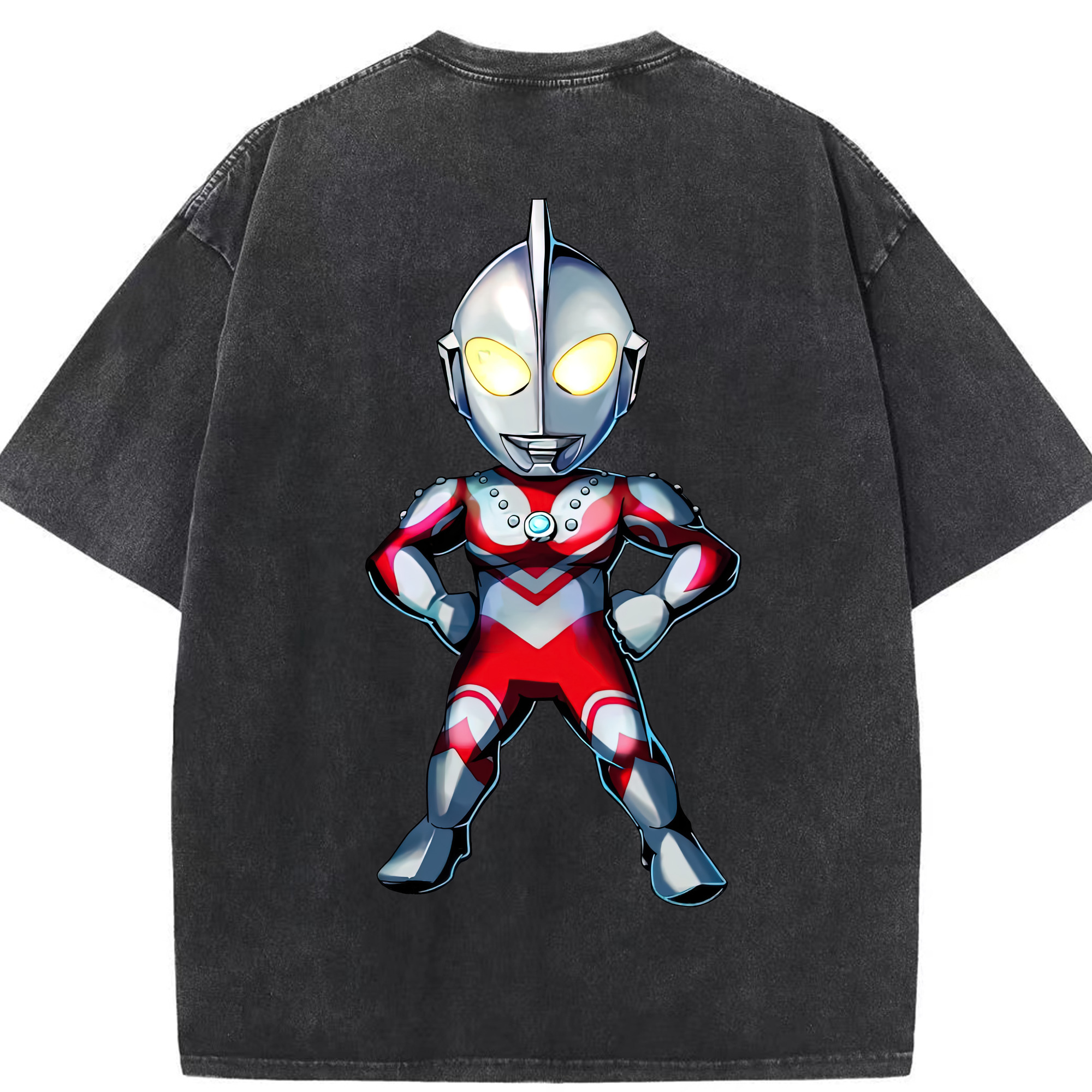 （画像用） ウルトラマン Ultraman 綿100% ヴィンテージ風 半袖Tシャツ（背面プリント）
