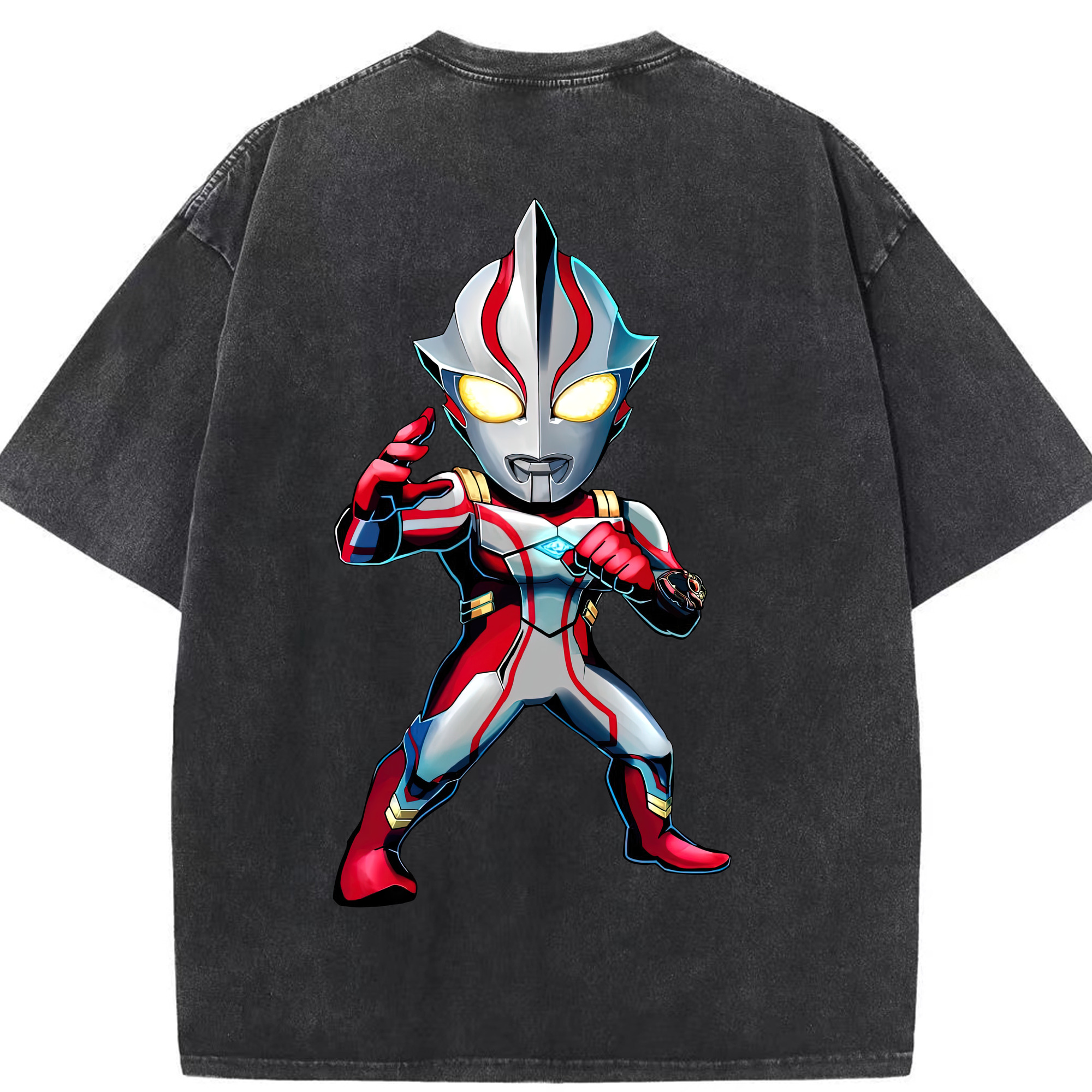 （画像用） ウルトラマン Ultraman 綿100% ヴィンテージ風 半袖Tシャツ（背面プリント）