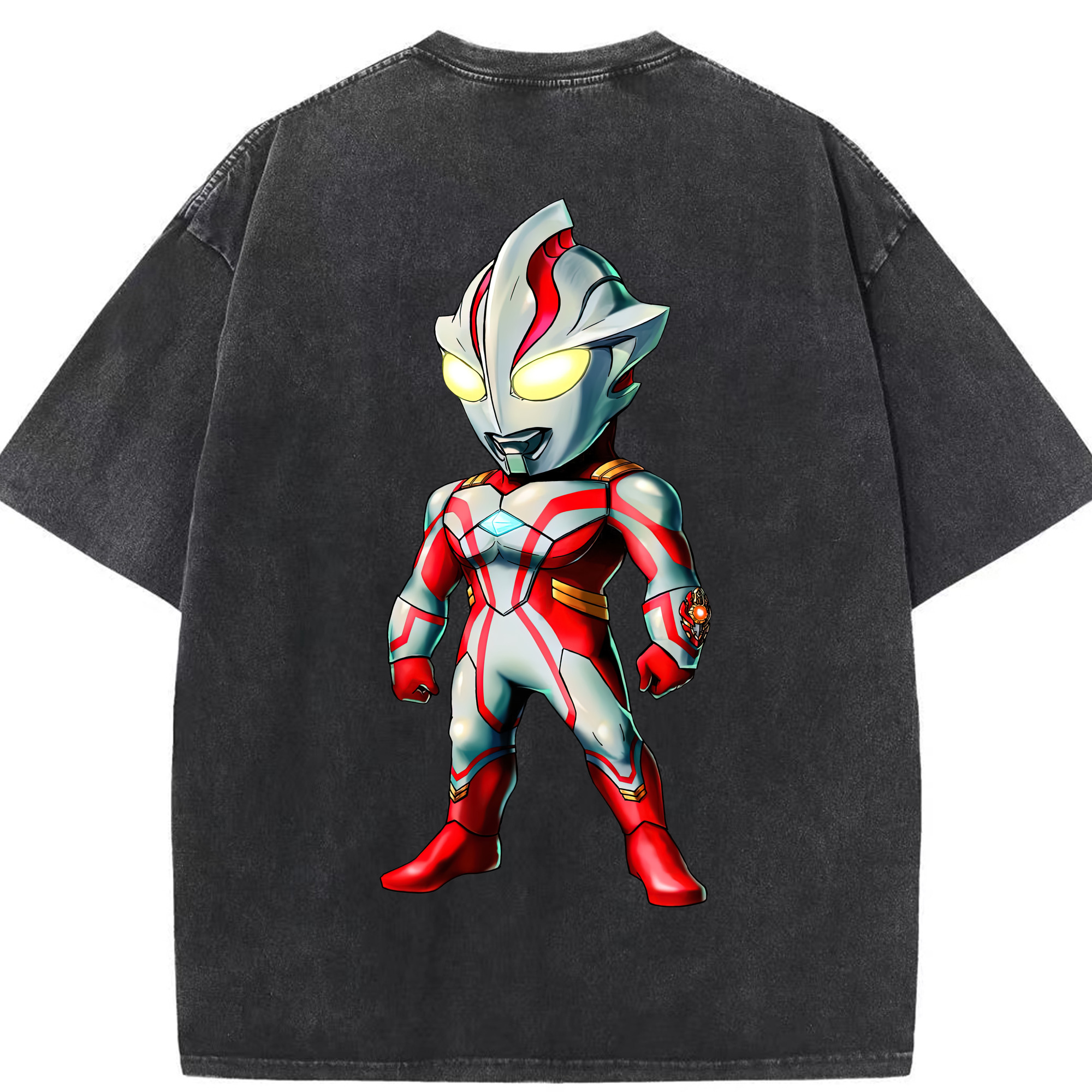 （画像用） ウルトラマン Ultraman 綿100% ヴィンテージ風 半袖Tシャツ（背面プリント）