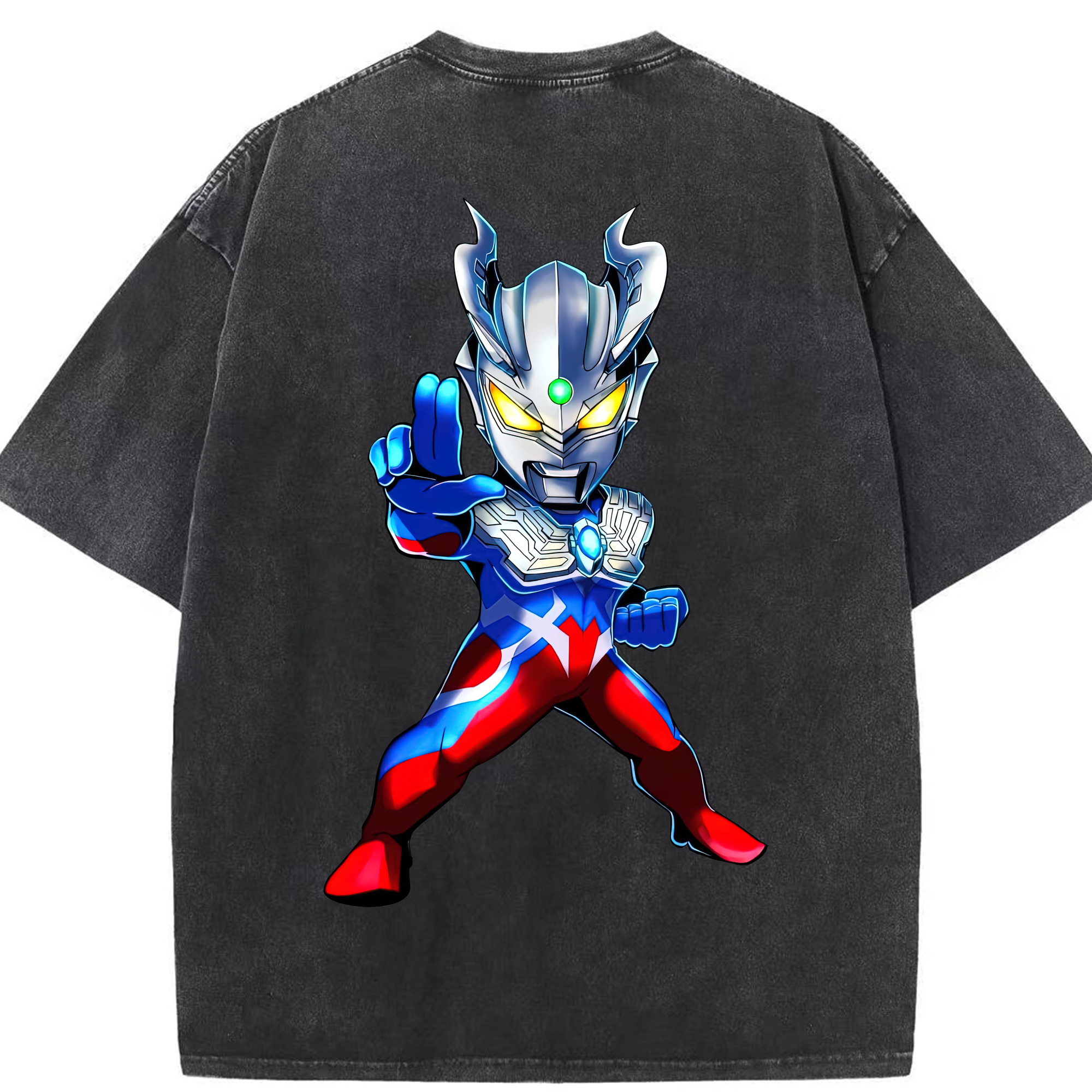 （画像用） ウルトラマン Ultraman 綿100% ヴィンテージ風 半袖Tシャツ（背面プリント）