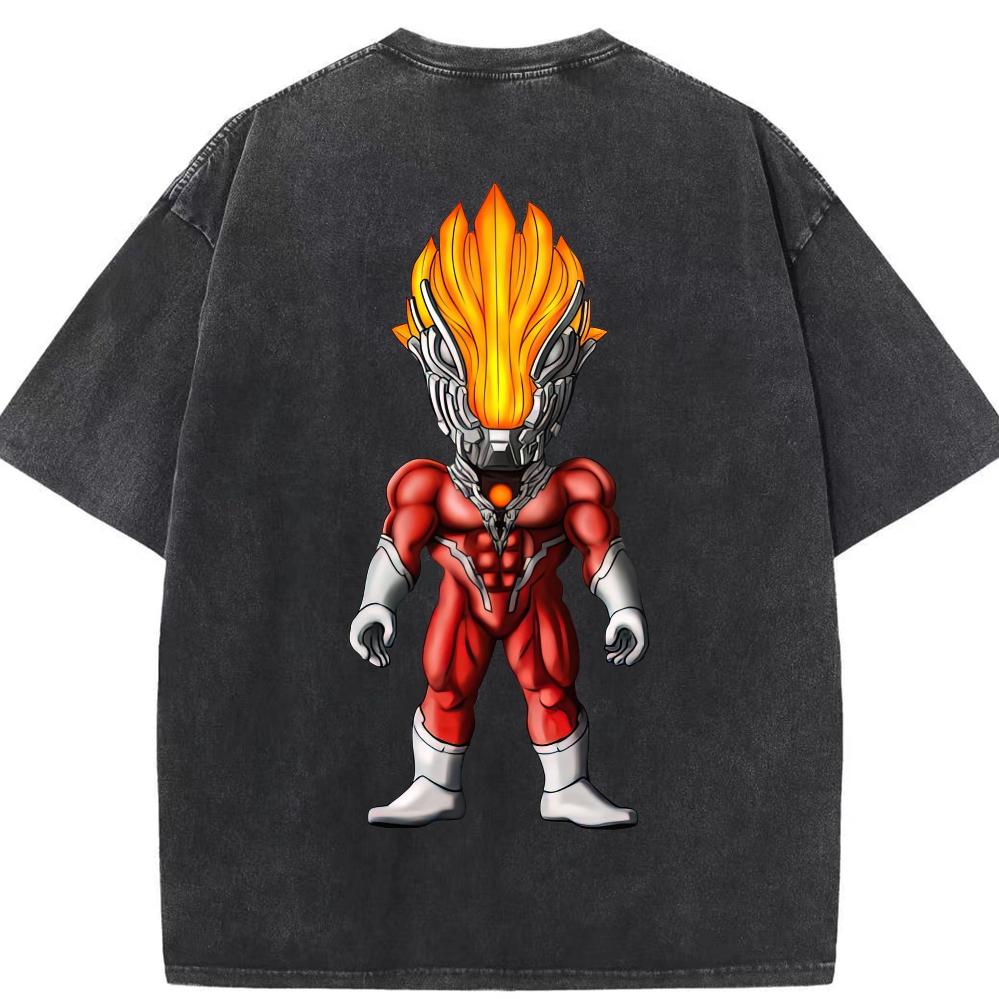 （画像用） ウルトラマン Ultraman 綿100% ヴィンテージ風 半袖Tシャツ（背面プリント）