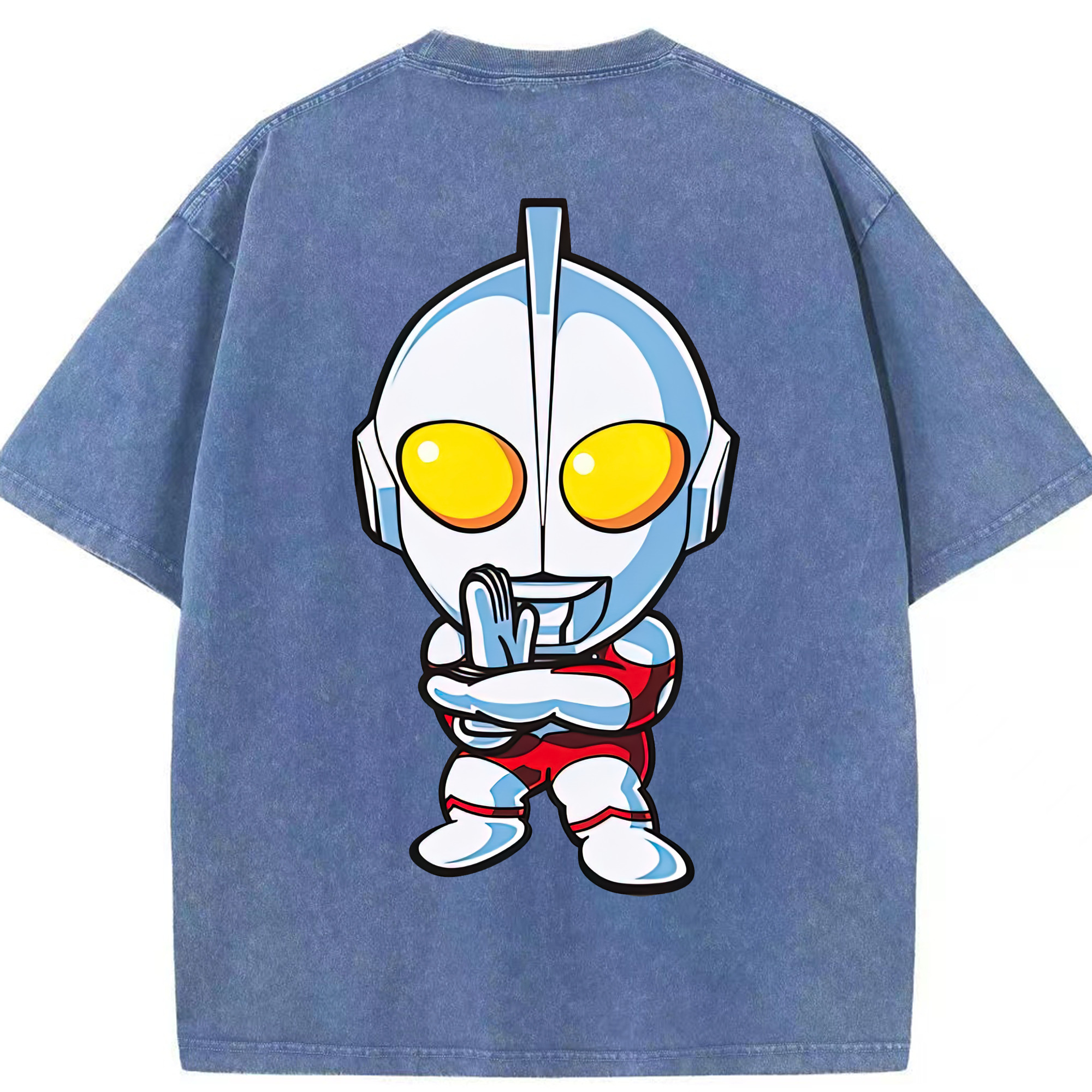 （画像用） ウルトラマン Ultraman 綿100% ヴィンテージ風 半袖Tシャツ（背面プリント）
