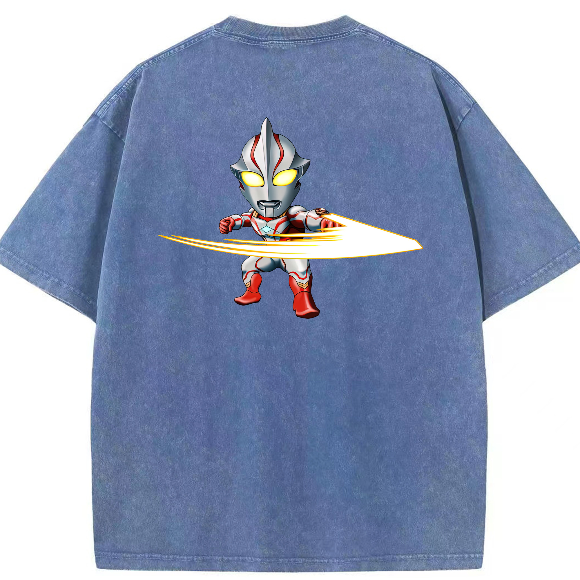 （画像用） ウルトラマン Ultraman 綿100% ヴィンテージ風 半袖Tシャツ（背面プリント）