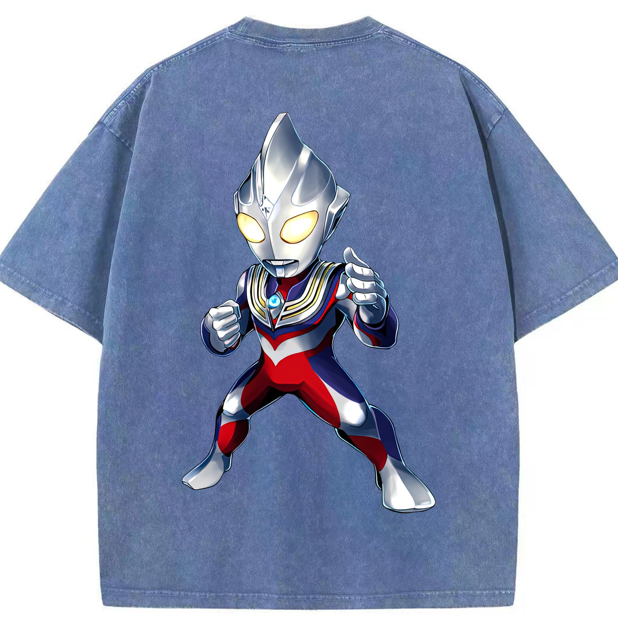 （画像用） ウルトラマン Ultraman 綿100% ヴィンテージ風 半袖Tシャツ（背面プリント）