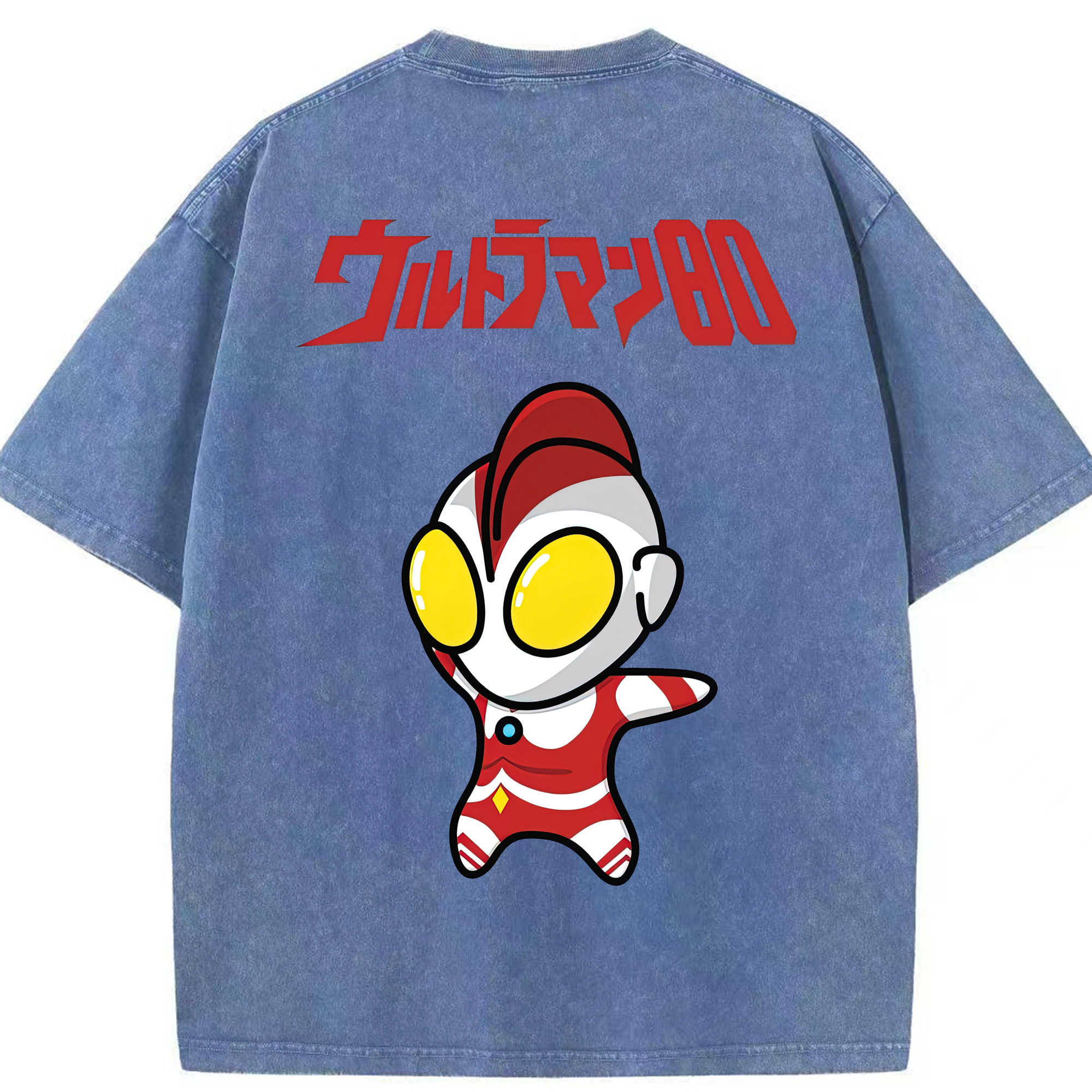 （画像用） ウルトラマン Ultraman 綿100% ヴィンテージ風 半袖Tシャツ（背面プリント）