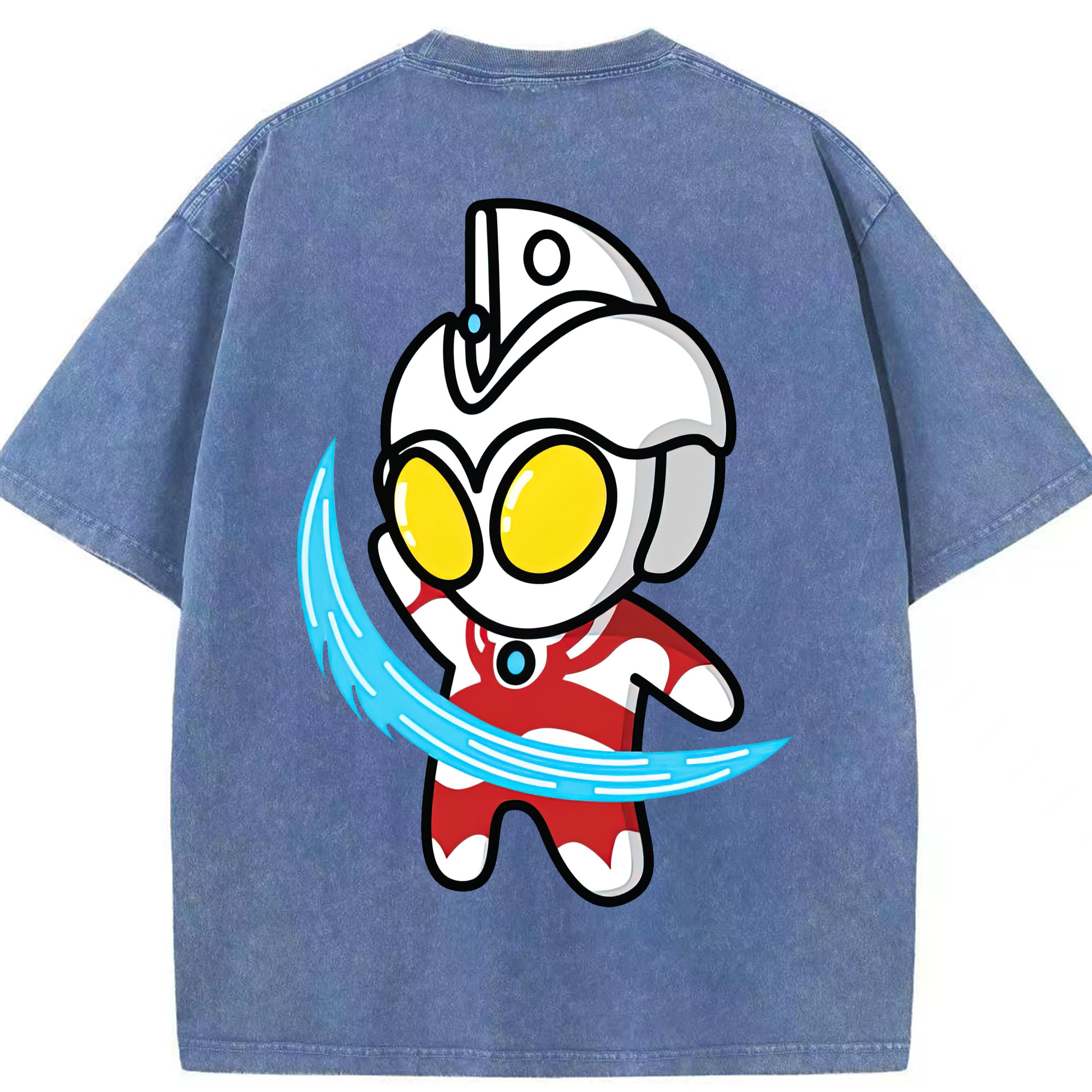（画像用） ウルトラマン Ultraman 綿100% ヴィンテージ風 半袖Tシャツ（背面プリント）