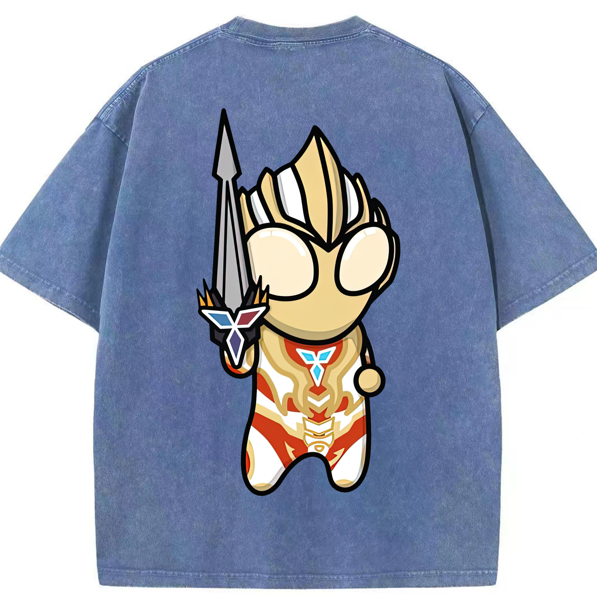 （画像用） ウルトラマン Ultraman 綿100% ヴィンテージ風 半袖Tシャツ（背面プリント）