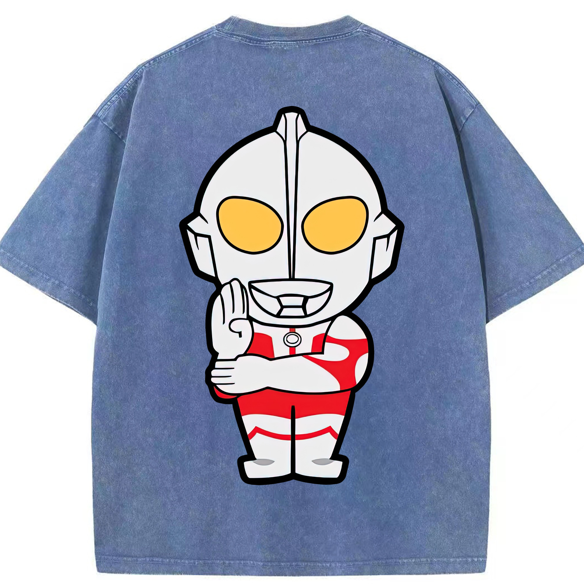 （画像用） ウルトラマン Ultraman 綿100% ヴィンテージ風 半袖Tシャツ（背面プリント）