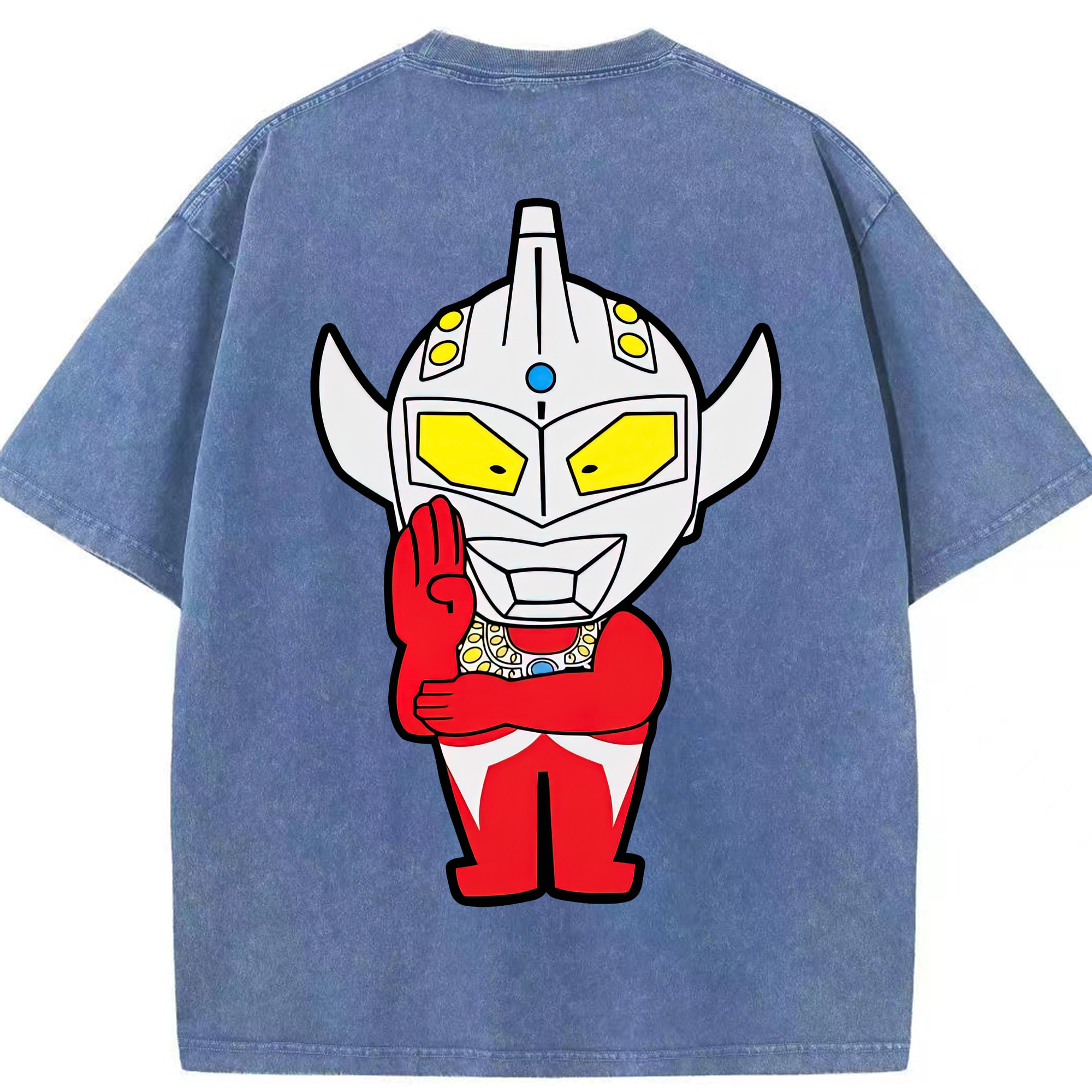 （画像用） ウルトラマン Ultraman 綿100% ヴィンテージ風 半袖Tシャツ（背面プリント）