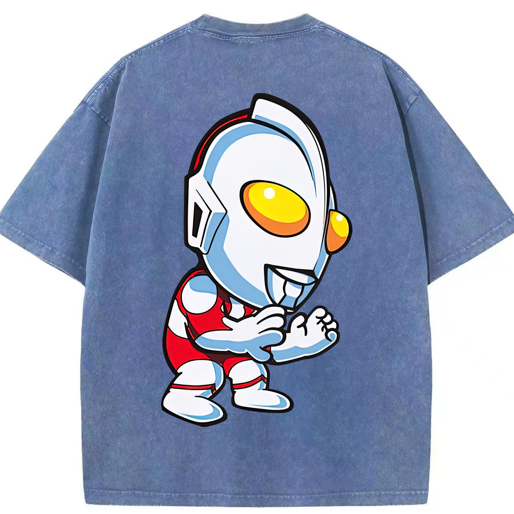 （画像用） ウルトラマン Ultraman 綿100% ヴィンテージ風 半袖Tシャツ（背面プリント）