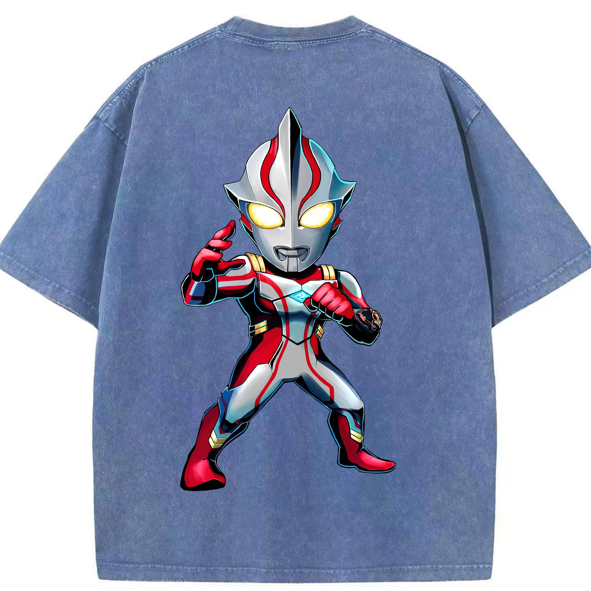 （画像用） ウルトラマン Ultraman 綿100% ヴィンテージ風 半袖Tシャツ（背面プリント）