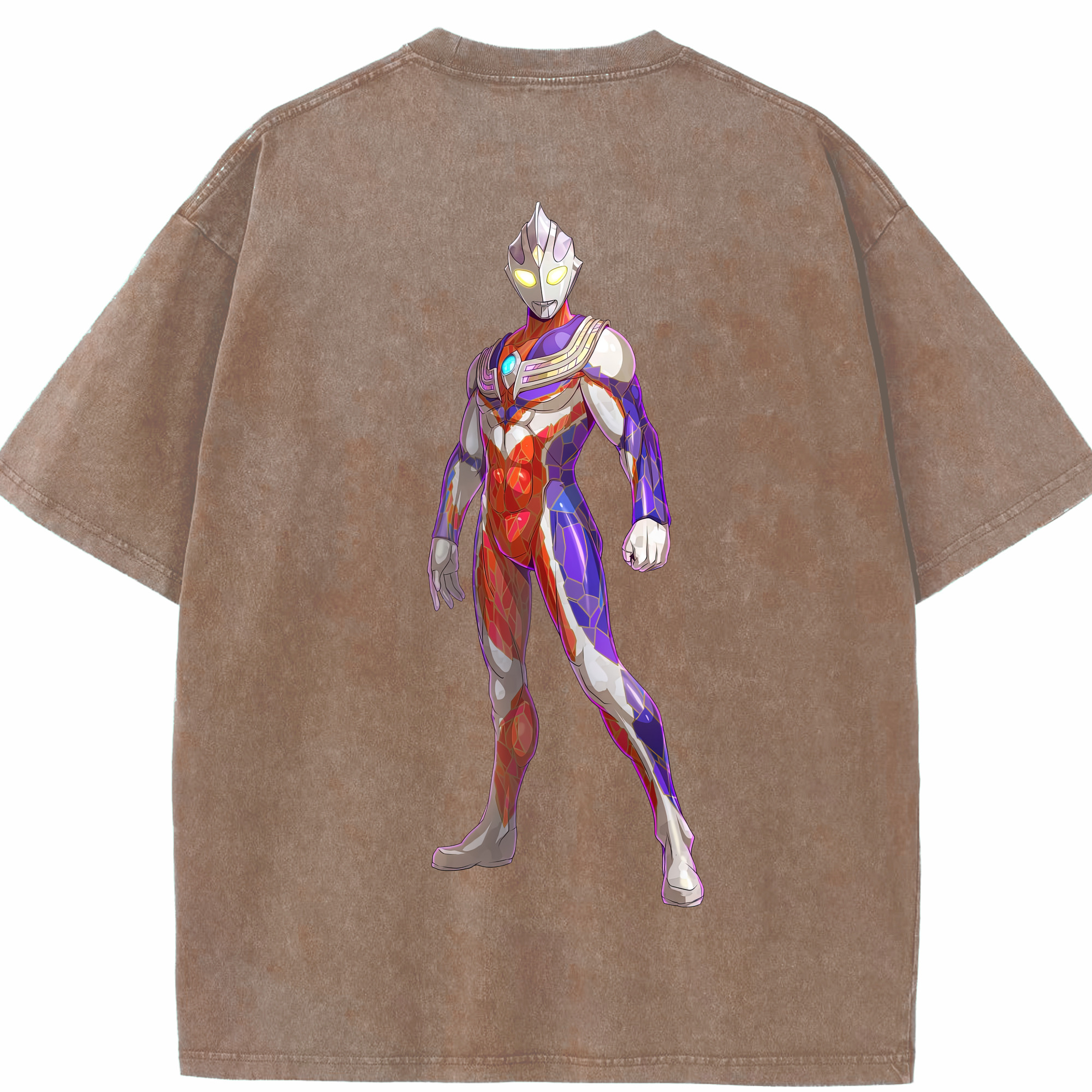（画像用） ウルトラマン Ultraman 綿100% ヴィンテージ風 半袖Tシャツ（背面プリント）