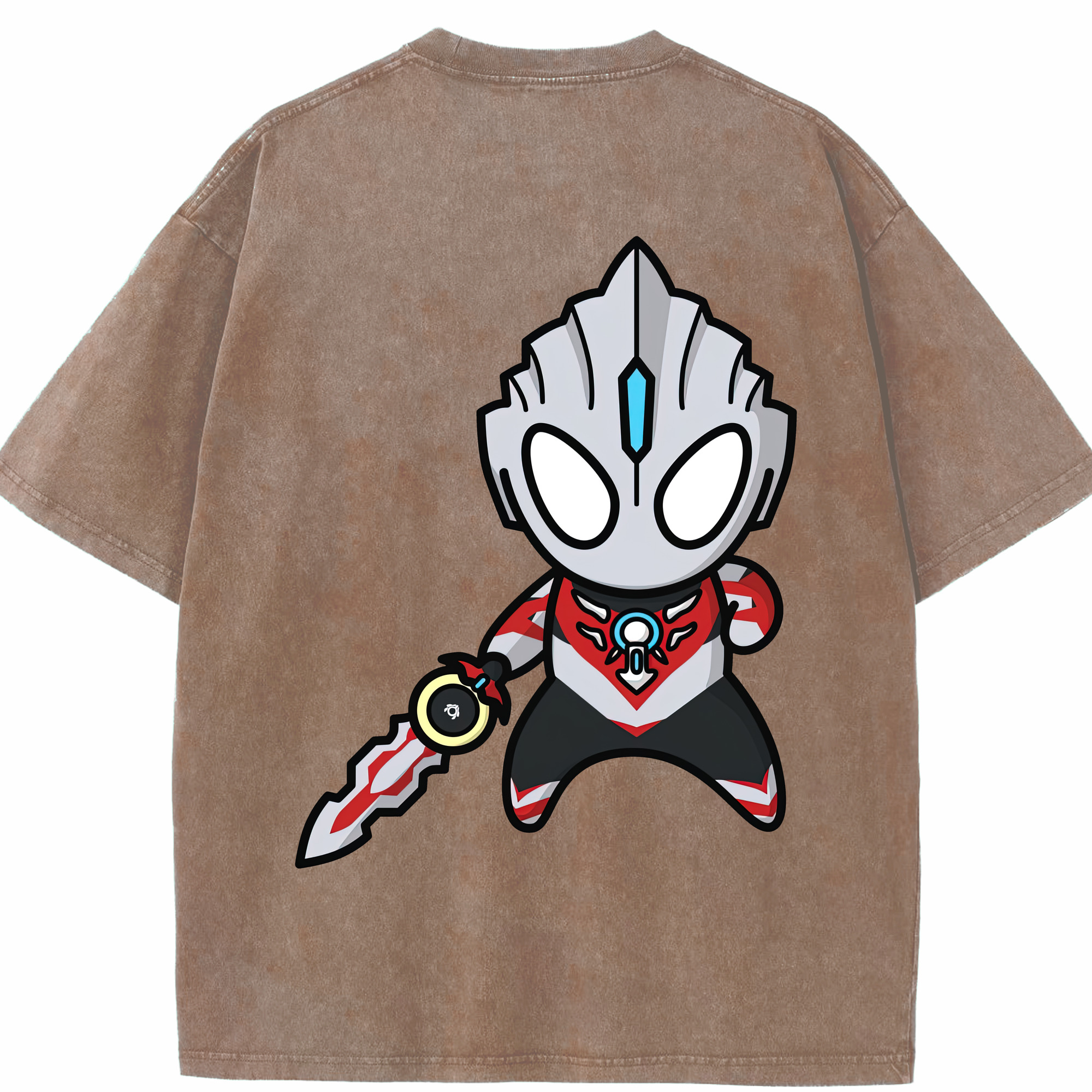 （画像用） ウルトラマン Ultraman 綿100% ヴィンテージ風 半袖Tシャツ（背面プリント）