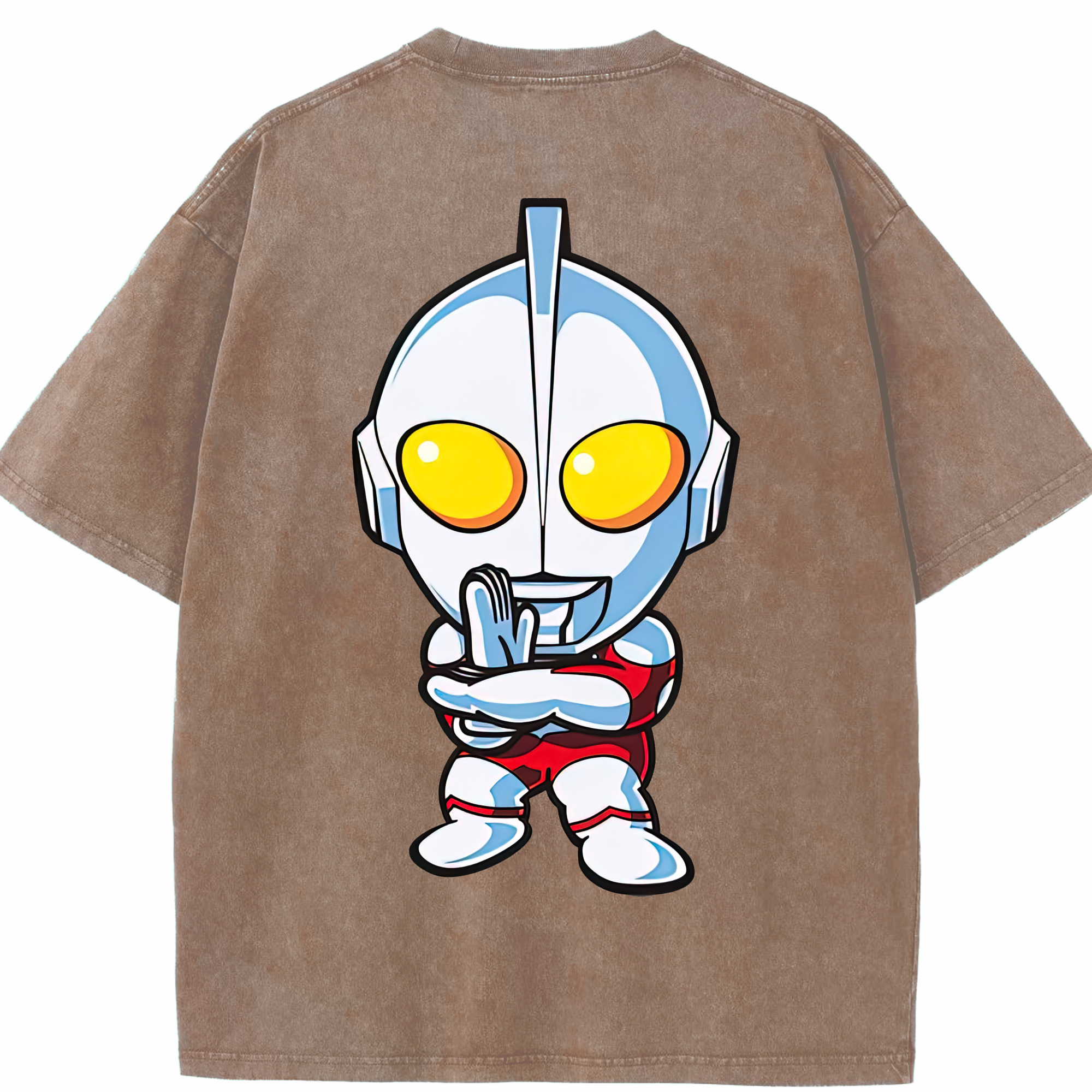 （画像用） ウルトラマン Ultraman 綿100% ヴィンテージ風 半袖Tシャツ（背面プリント）