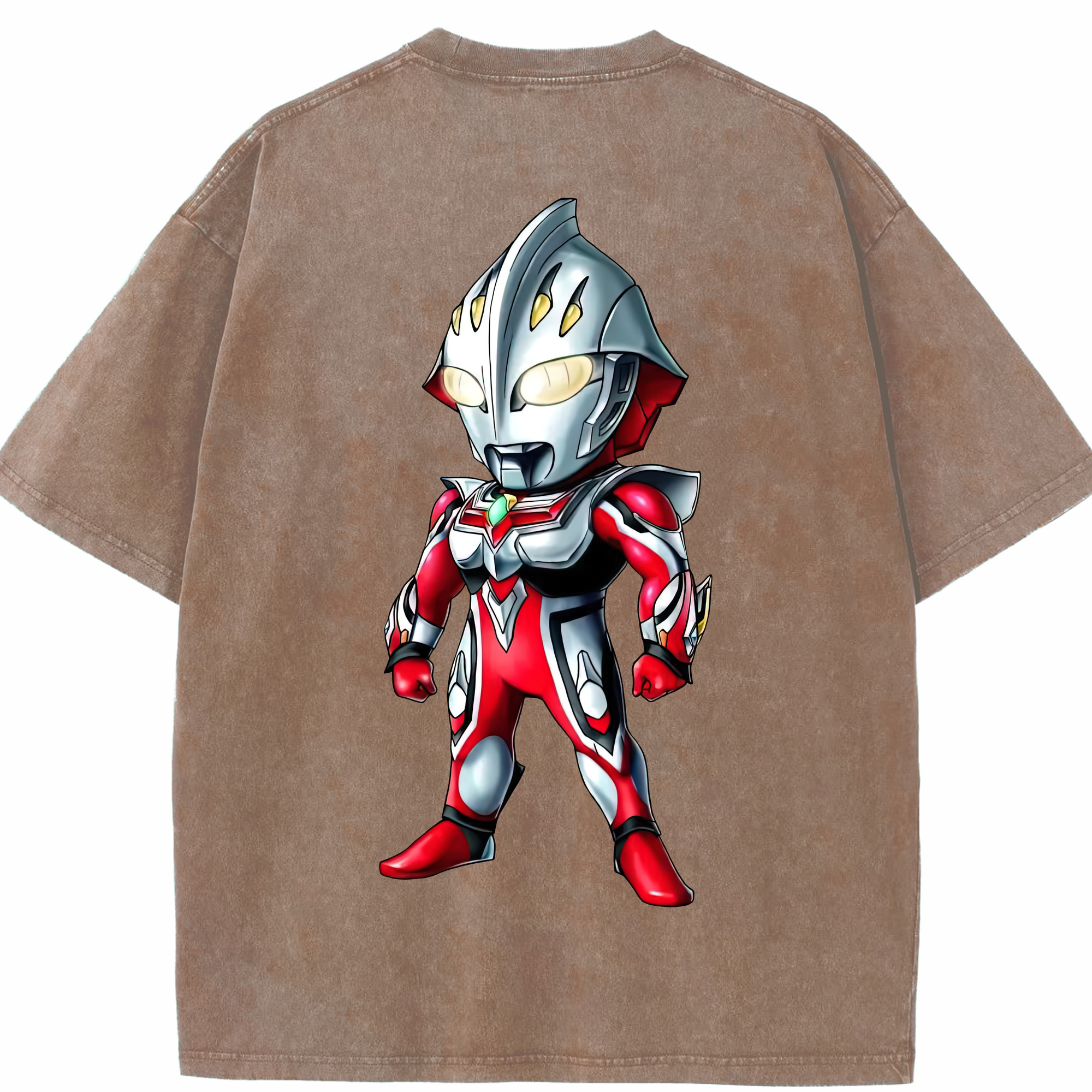 （画像用） ウルトラマン Ultraman 綿100% ヴィンテージ風 半袖Tシャツ（背面プリント）