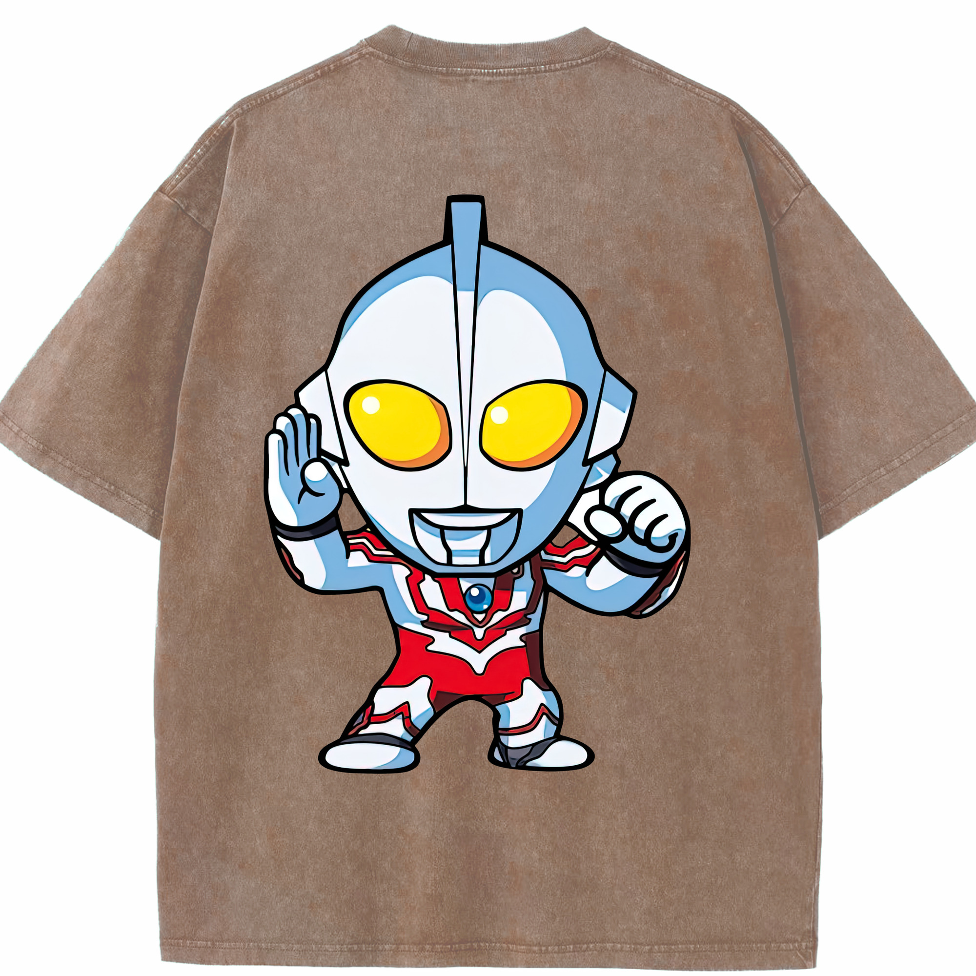 （画像用） ウルトラマン Ultraman 綿100% ヴィンテージ風 半袖Tシャツ（背面プリント）