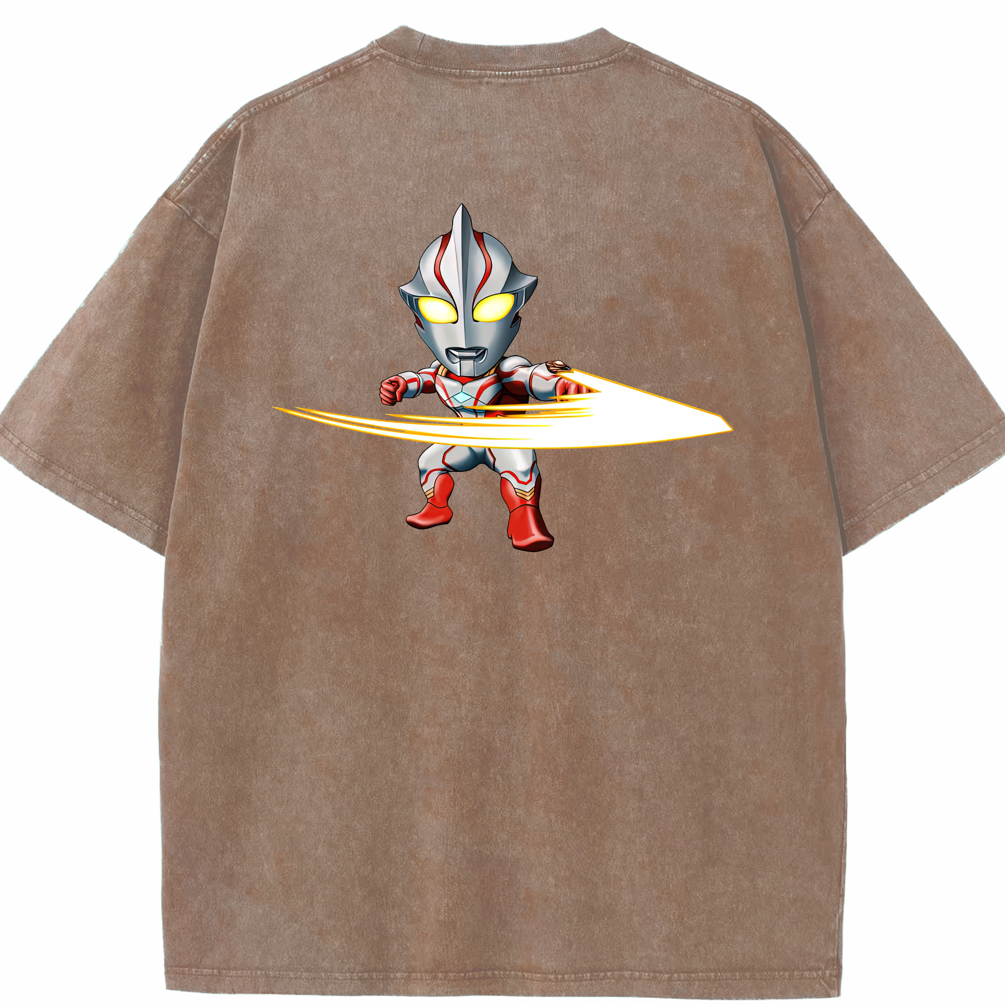 （画像用） ウルトラマン Ultraman 綿100% ヴィンテージ風 半袖Tシャツ（背面プリント）