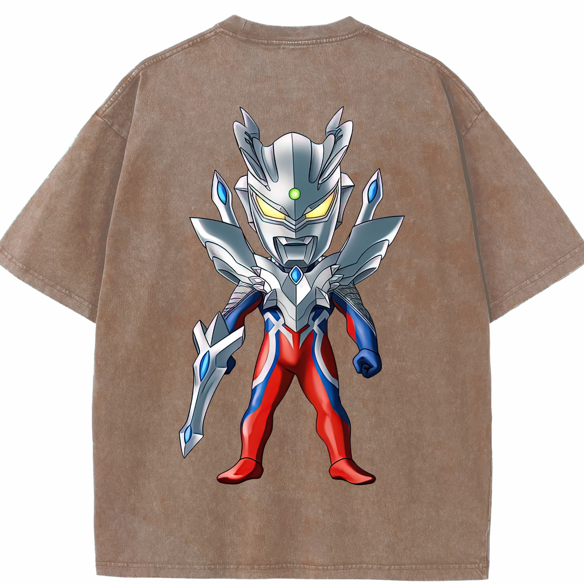 （画像用） ウルトラマン Ultraman 綿100% ヴィンテージ風 半袖Tシャツ（背面プリント）