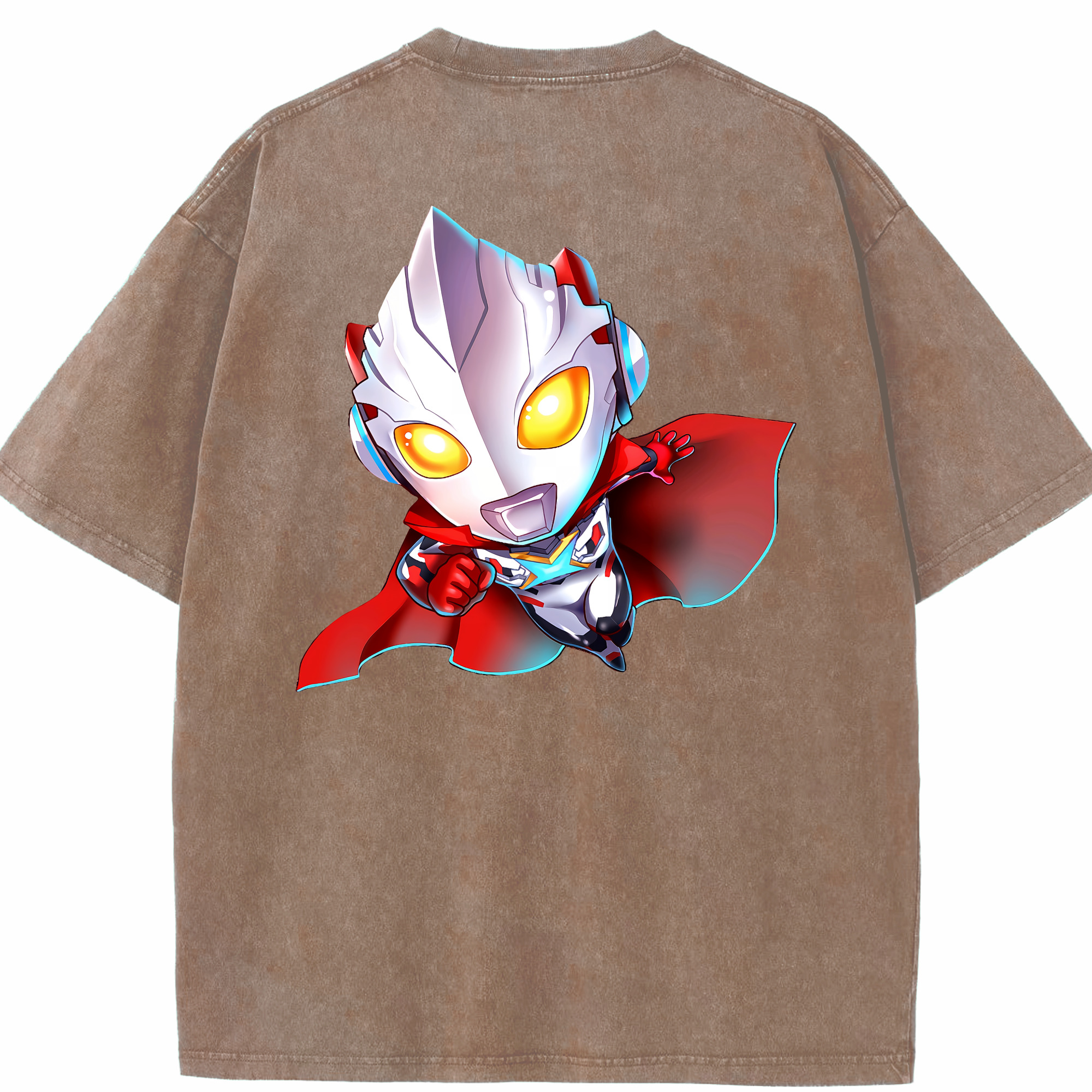 （画像用） ウルトラマン Ultraman 綿100% ヴィンテージ風 半袖Tシャツ（背面プリント）