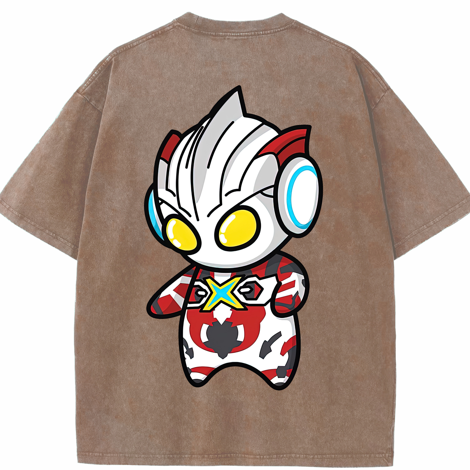 （画像用） ウルトラマン Ultraman 綿100% ヴィンテージ風 半袖Tシャツ（背面プリント）