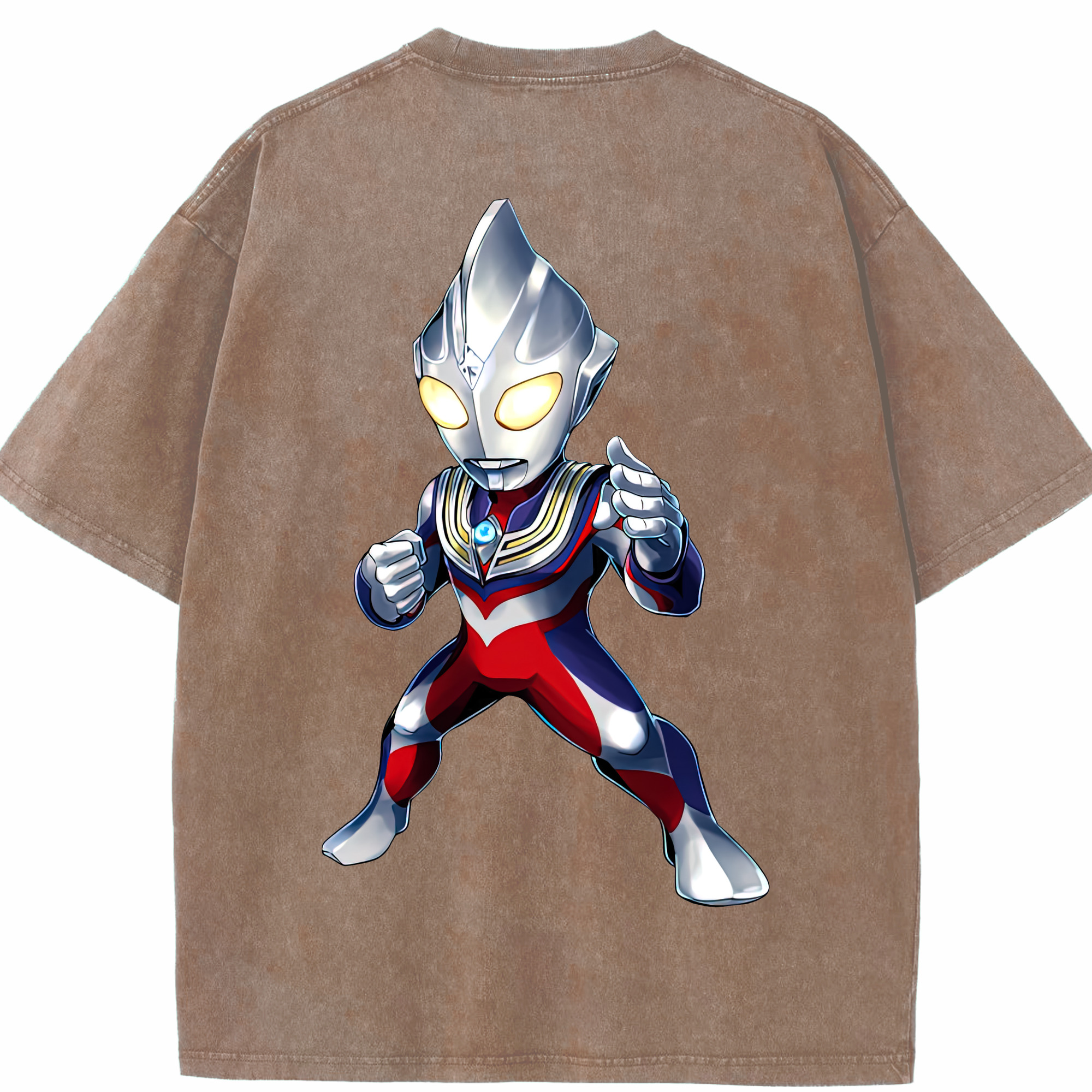 （画像用） ウルトラマン Ultraman 綿100% ヴィンテージ風 半袖Tシャツ（背面プリント）