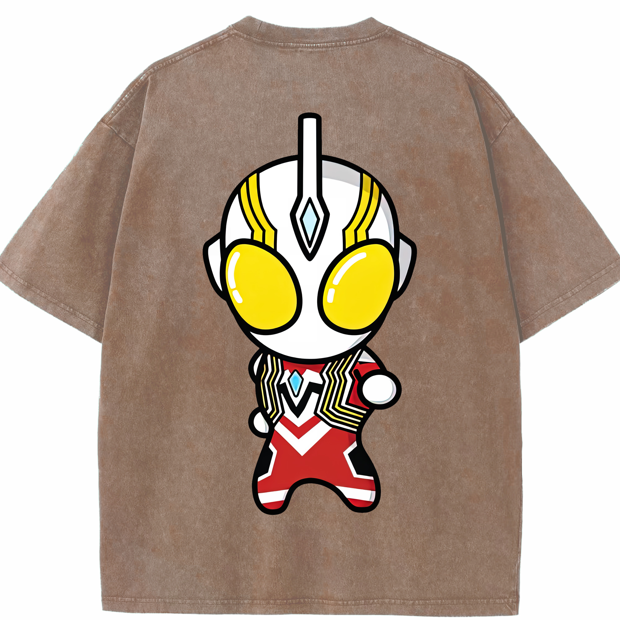 （画像用） ウルトラマン Ultraman 綿100% ヴィンテージ風 半袖Tシャツ（背面プリント）