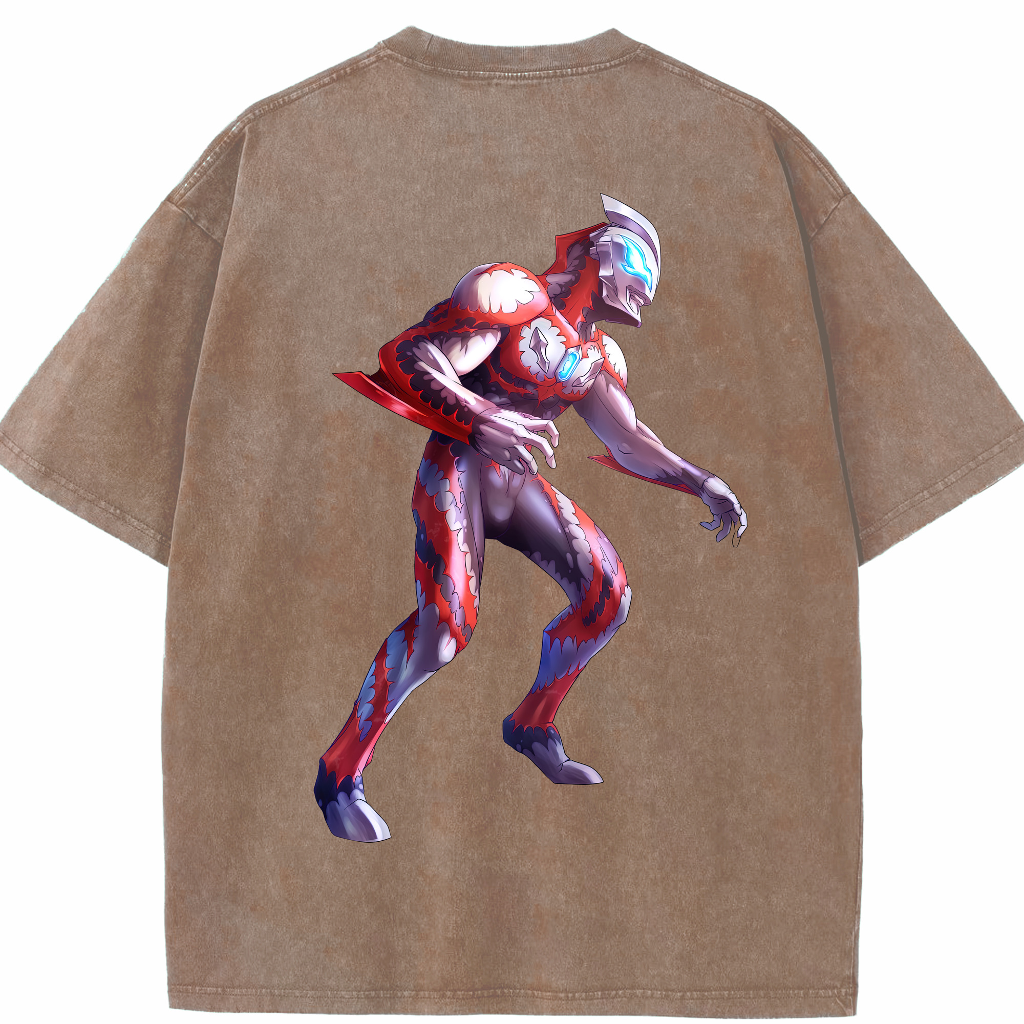 （画像用） ウルトラマン Ultraman 綿100% ヴィンテージ風 半袖Tシャツ（背面プリント）