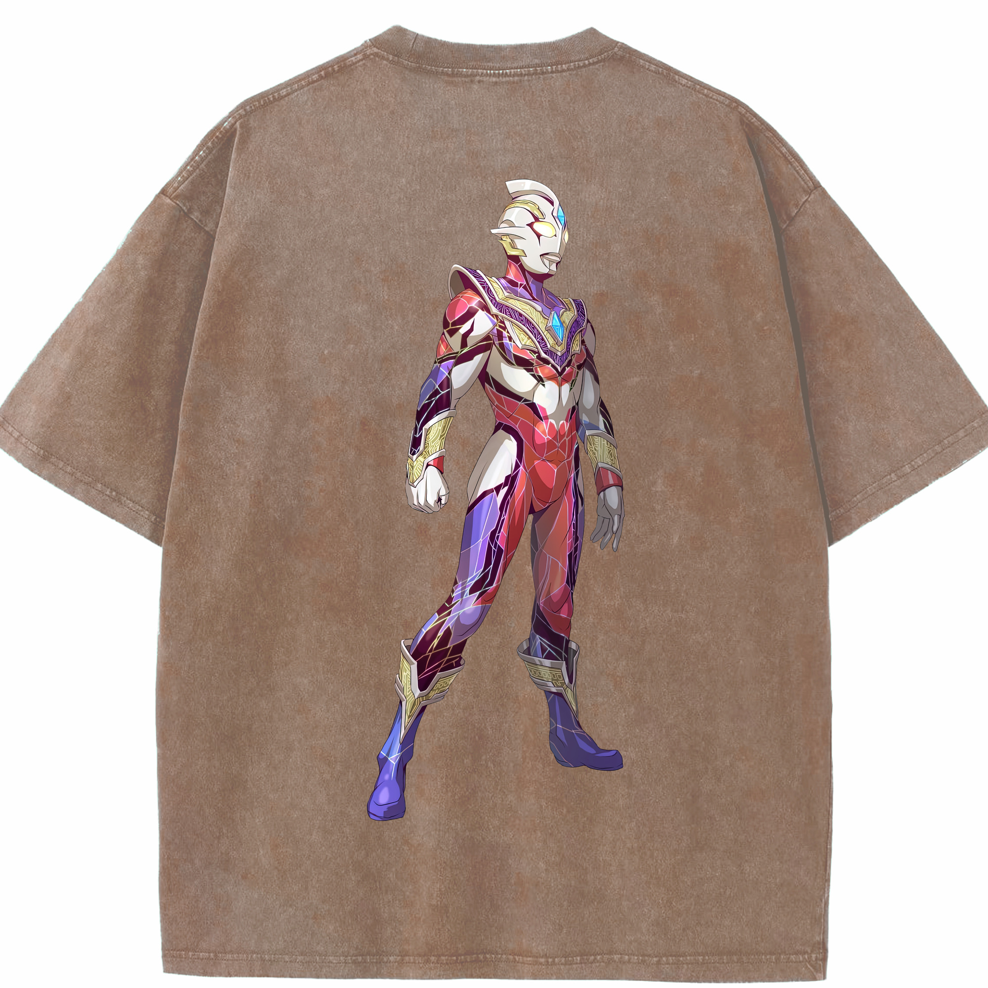 （画像用） ウルトラマン Ultraman 綿100% ヴィンテージ風 半袖Tシャツ（背面プリント）