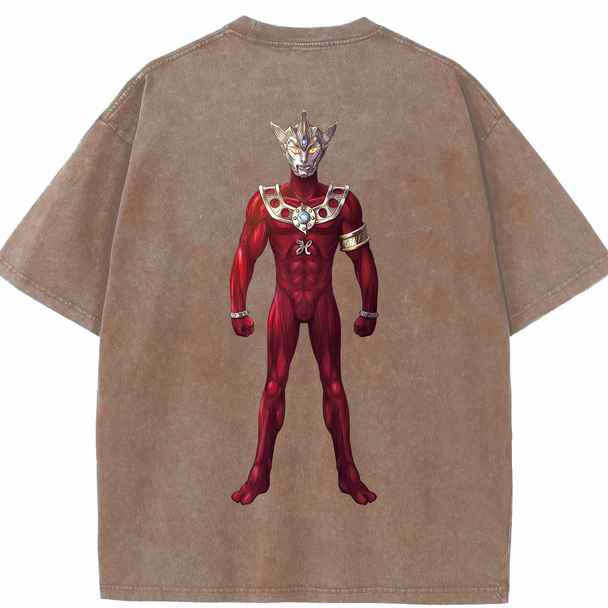 （画像用） ウルトラマン Ultraman 綿100% ヴィンテージ風 半袖Tシャツ（背面プリント）