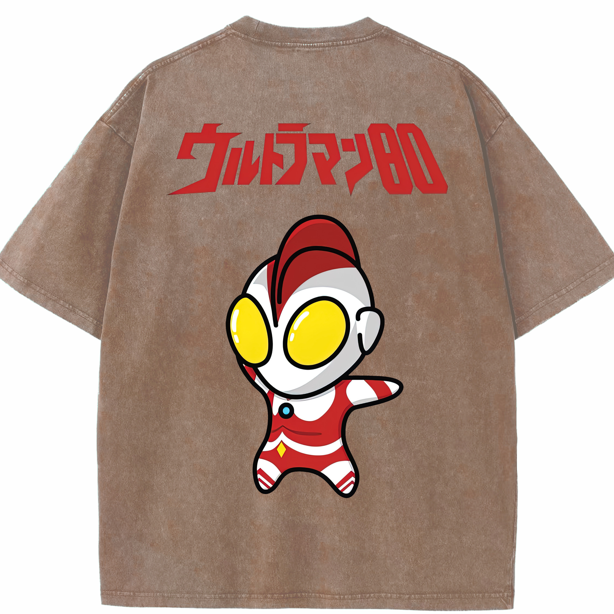 （画像用） ウルトラマン Ultraman 綿100% ヴィンテージ風 半袖Tシャツ（背面プリント）