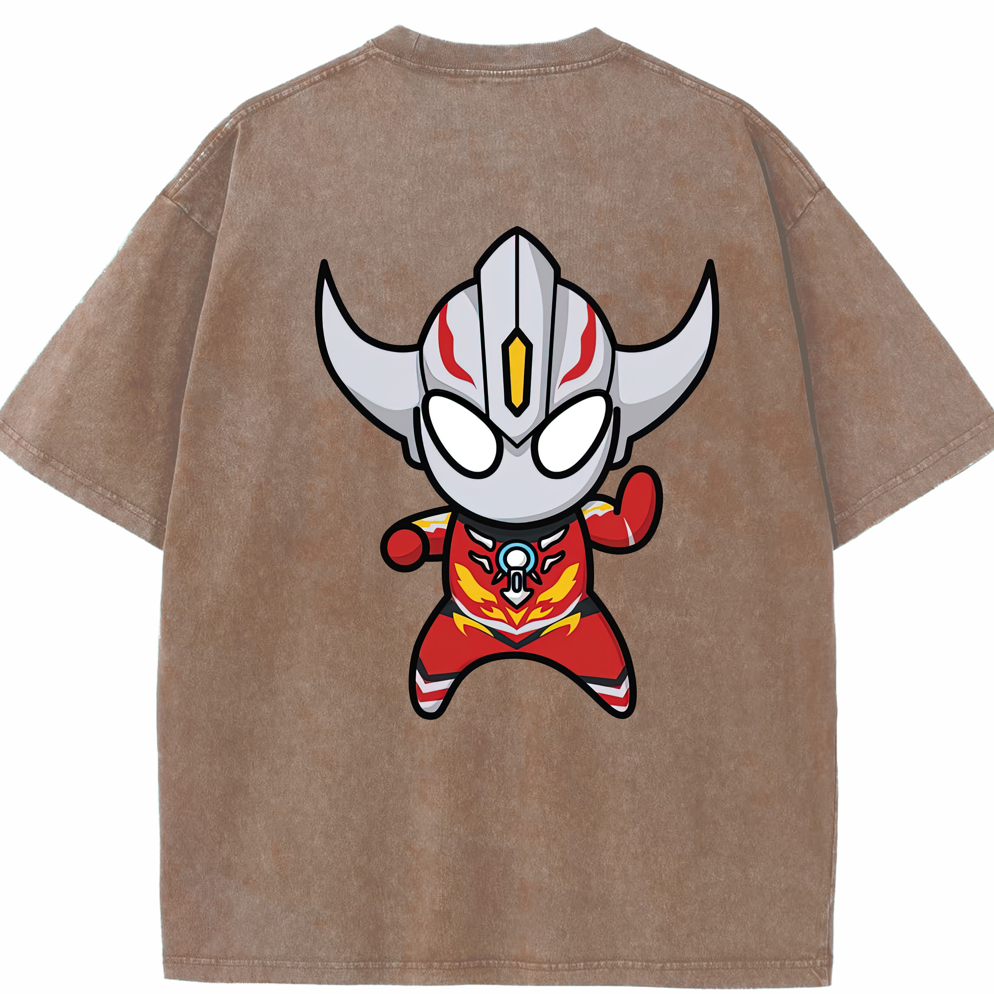 （画像用） ウルトラマン Ultraman 綿100% ヴィンテージ風 半袖Tシャツ（背面プリント）