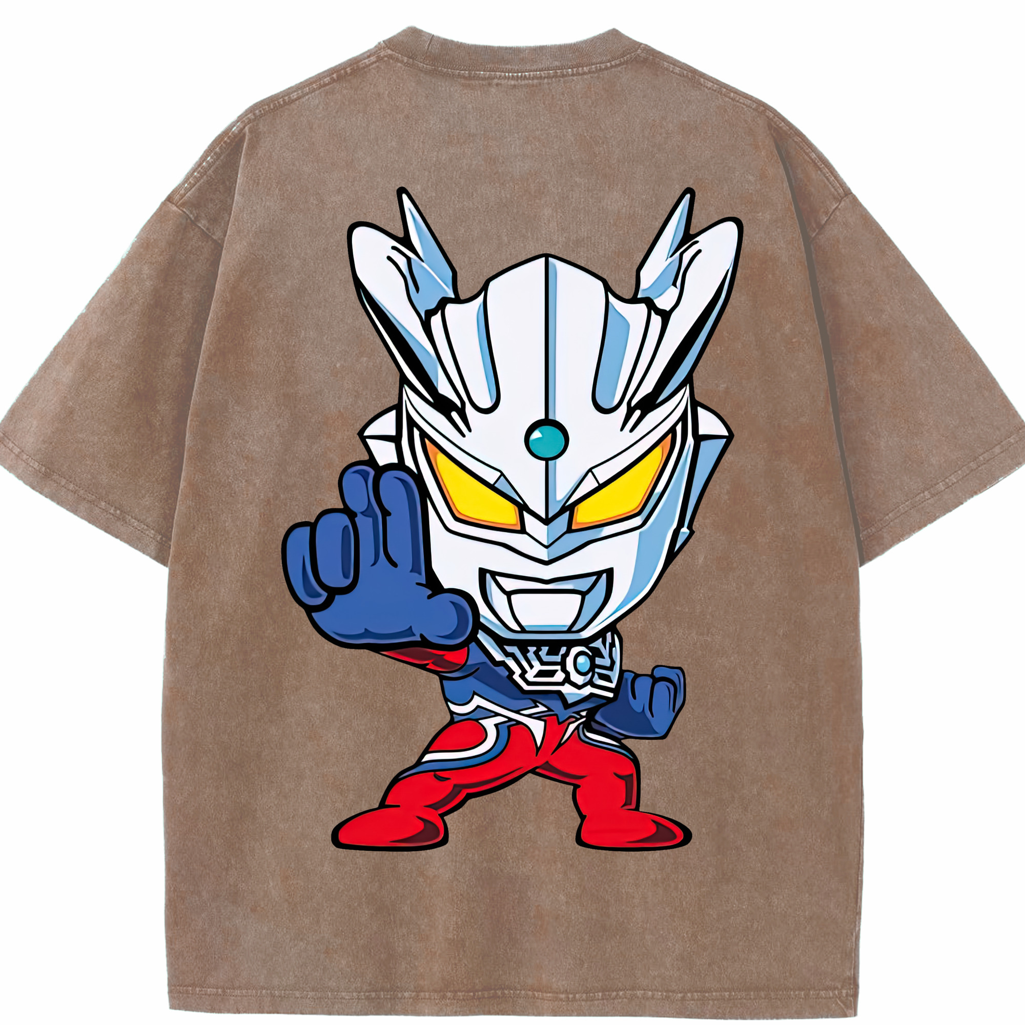 （画像用） ウルトラマン Ultraman 綿100% ヴィンテージ風 半袖Tシャツ（背面プリント）