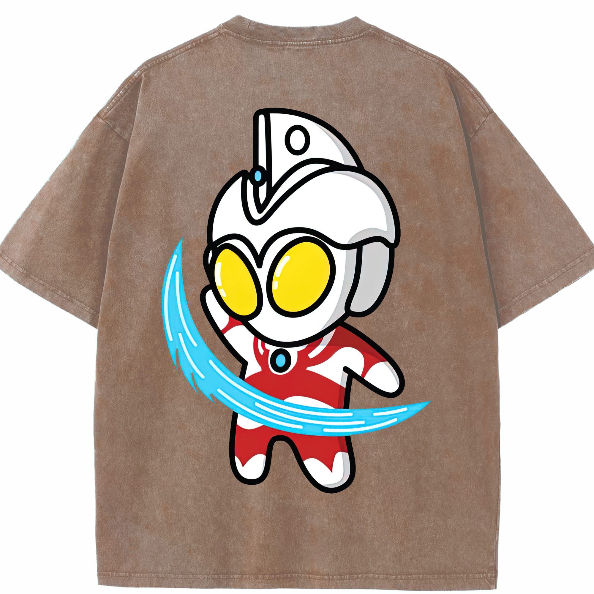 （画像用） ウルトラマン Ultraman 綿100% ヴィンテージ風 半袖Tシャツ（背面プリント）