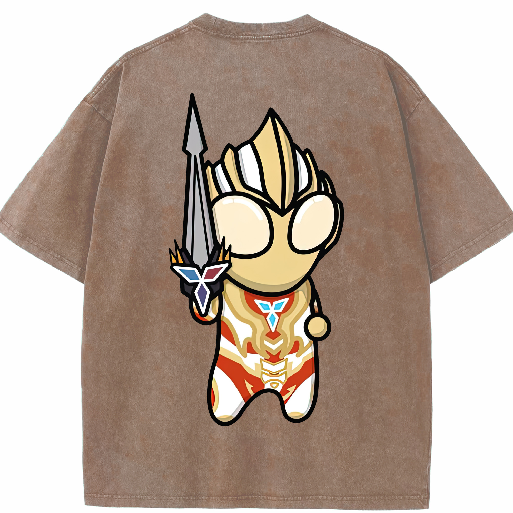 （画像用） ウルトラマン Ultraman 綿100% ヴィンテージ風 半袖Tシャツ（背面プリント）