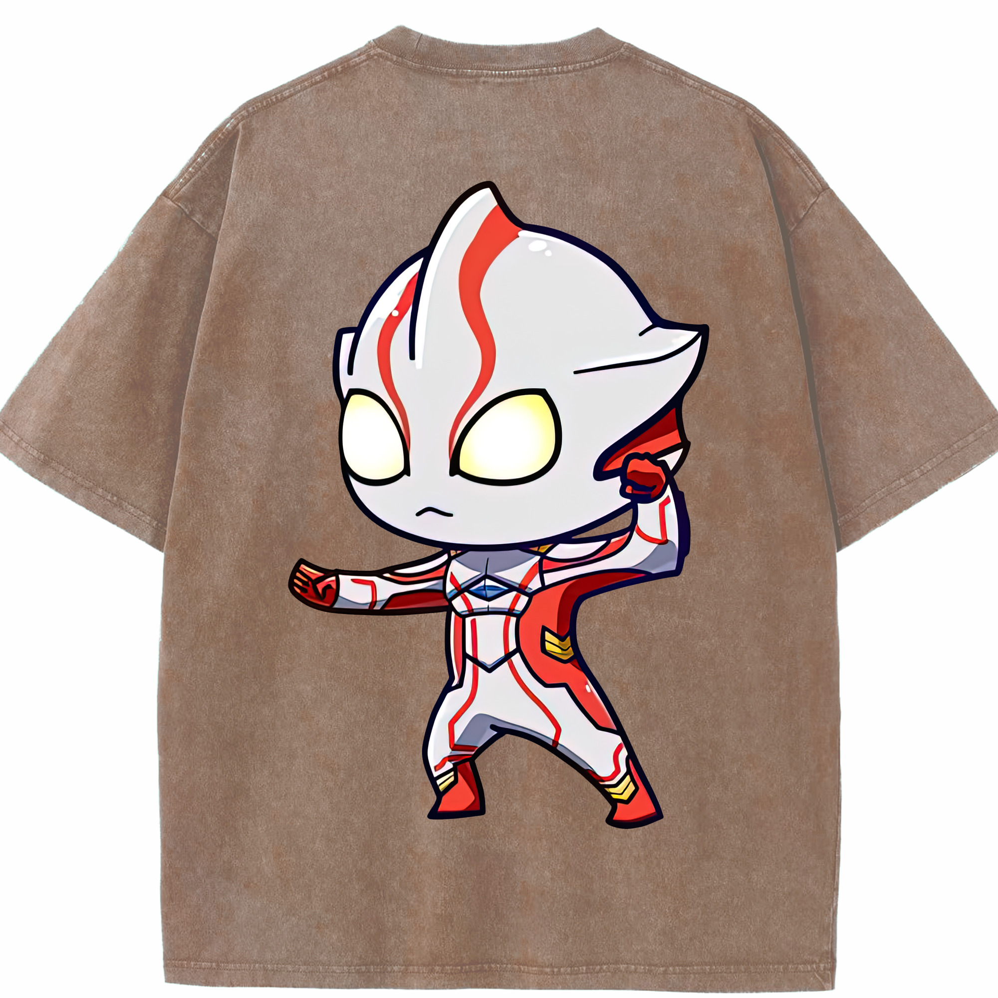 （画像用） ウルトラマン Ultraman 綿100% ヴィンテージ風 半袖Tシャツ（背面プリント）