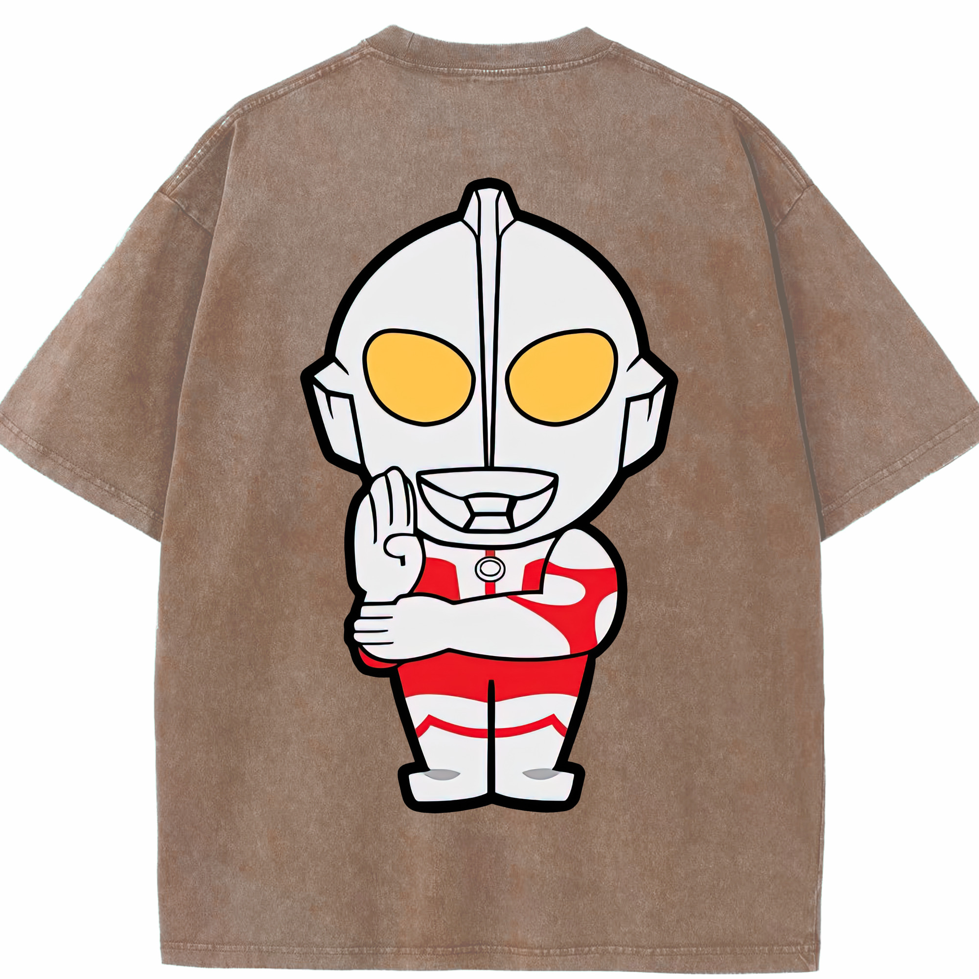（画像用） ウルトラマン Ultraman 綿100% ヴィンテージ風 半袖Tシャツ（背面プリント）