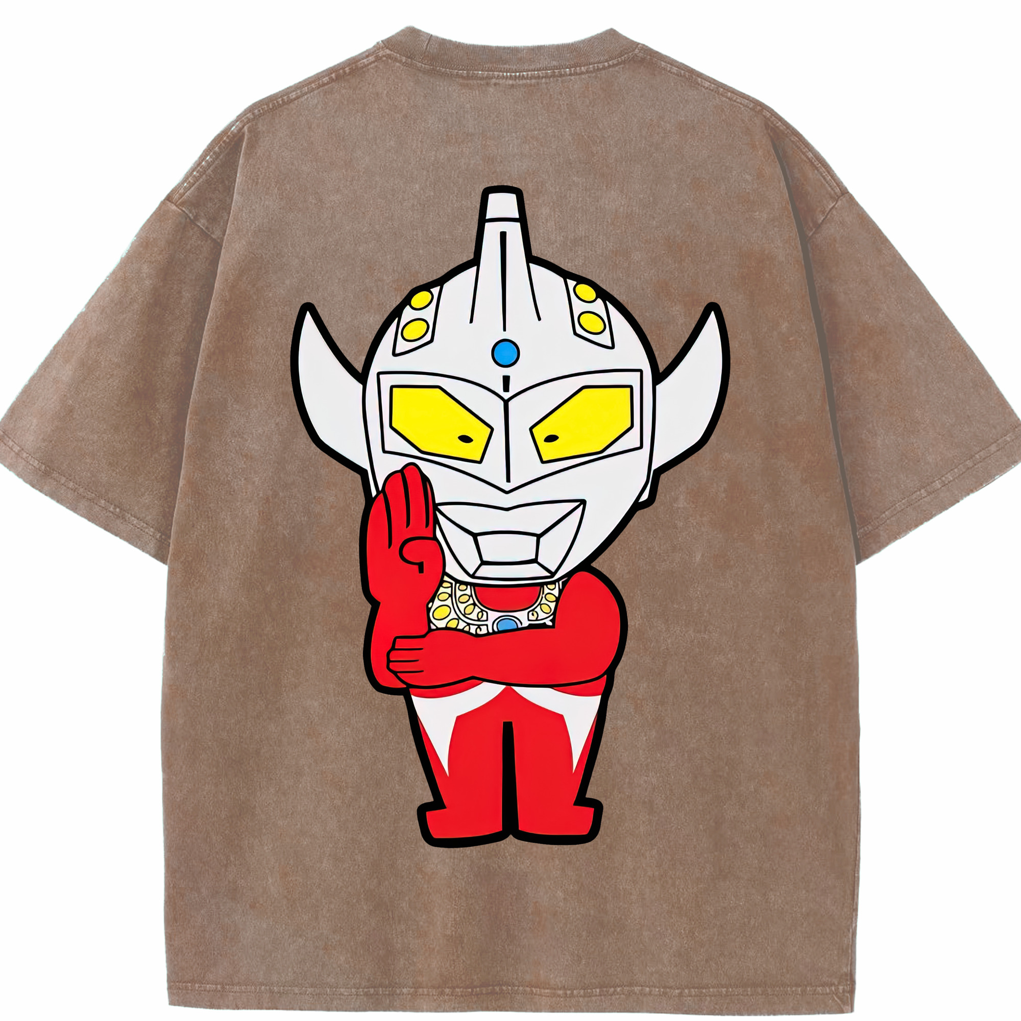 （画像用） ウルトラマン Ultraman 綿100% ヴィンテージ風 半袖Tシャツ（背面プリント）
