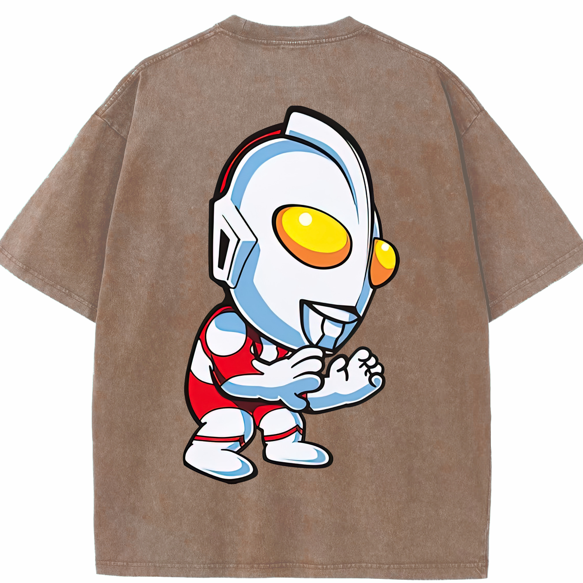 （画像用） ウルトラマン Ultraman 綿100% ヴィンテージ風 半袖Tシャツ（背面プリント）