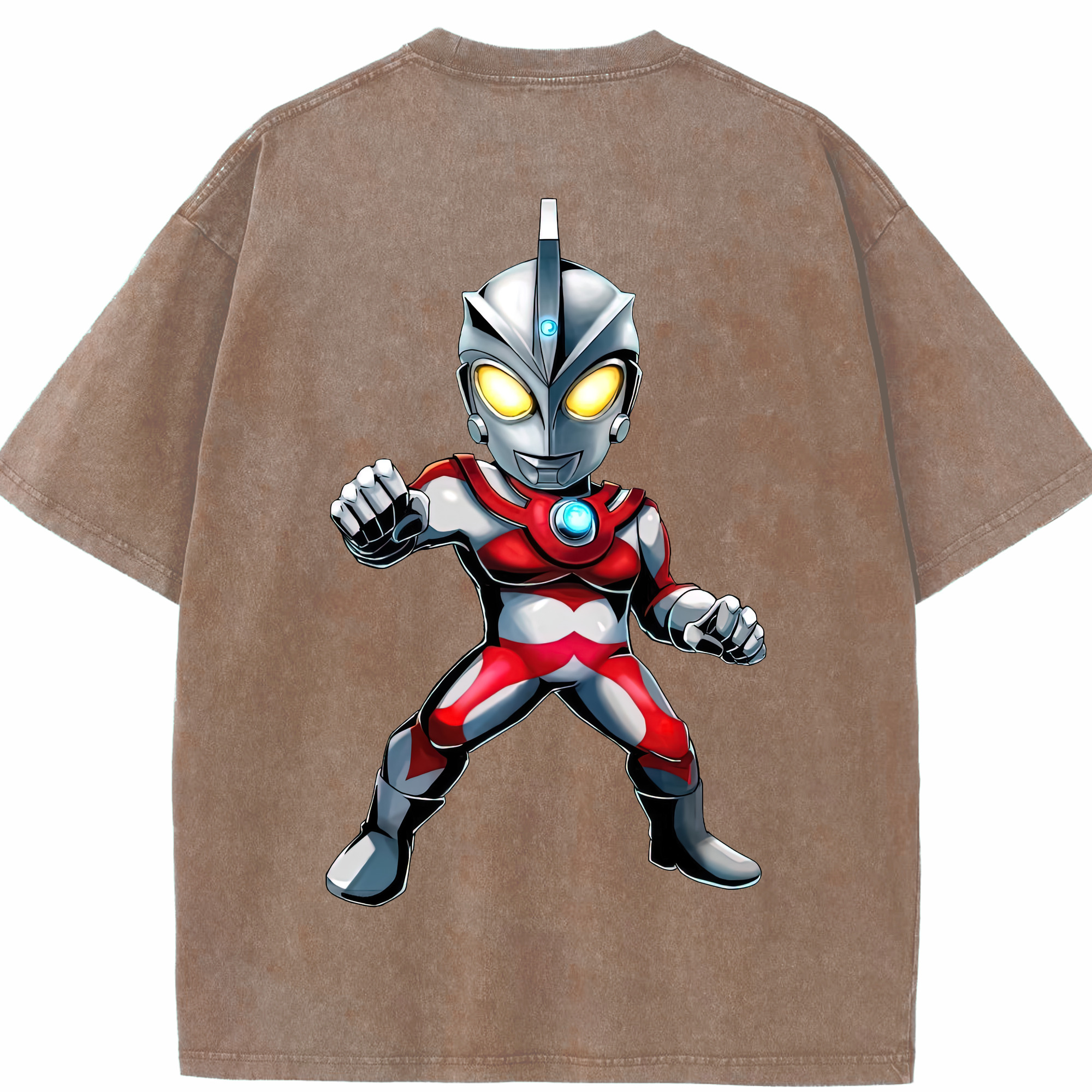 （画像用） ウルトラマン Ultraman 綿100% ヴィンテージ風 半袖Tシャツ（背面プリント）